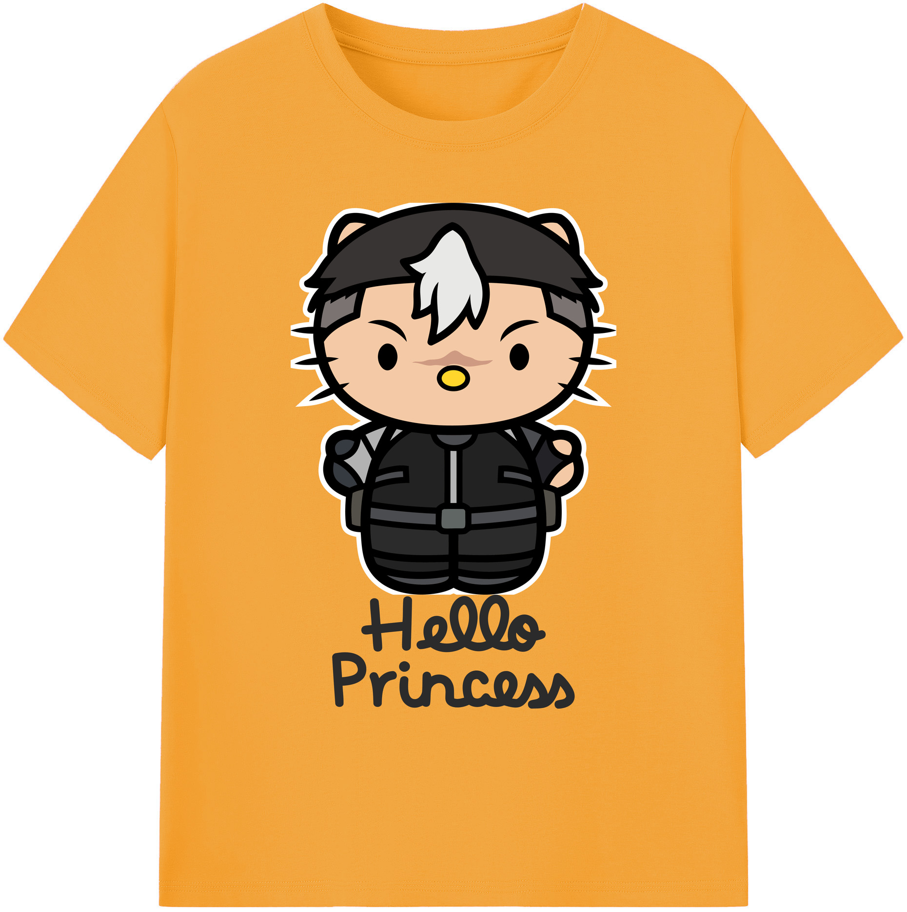 （画像用） Hello Kitty ハローキティ 綿100％ メンズ半袖Tシャツ｜肌触りやわらか＆通気性