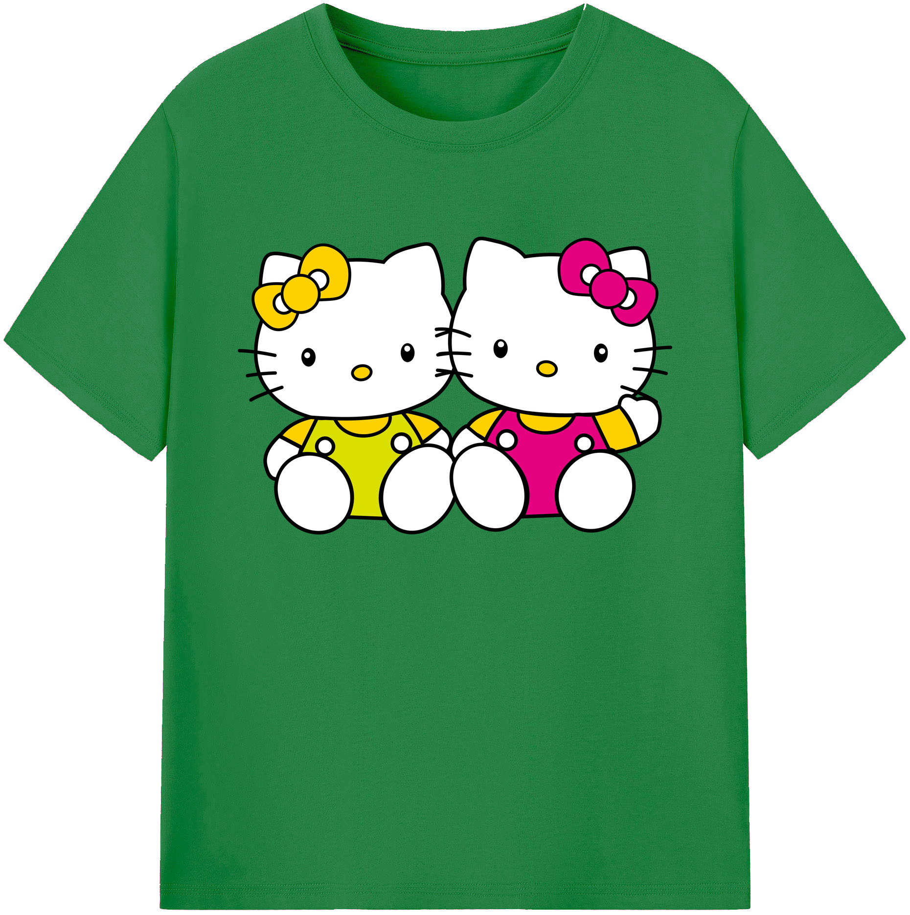（画像用） Hello Kitty ハローキティ 綿100％ メンズ半袖Tシャツ｜肌触りやわらか＆通気性