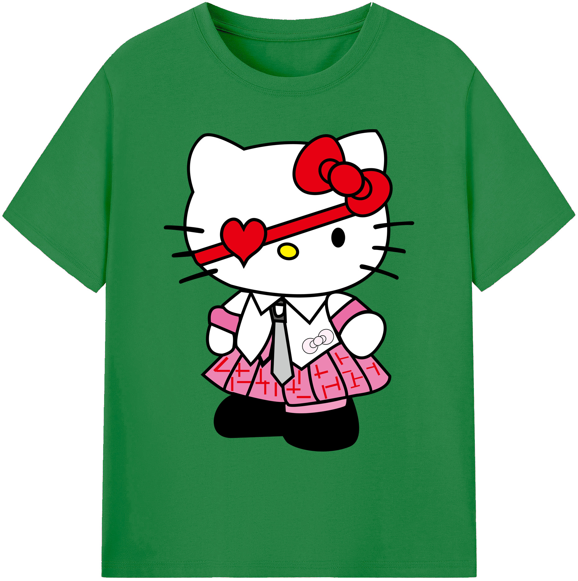 （画像用） Hello Kitty ハローキティ 綿100％ メンズ半袖Tシャツ｜肌触りやわらか＆通気性