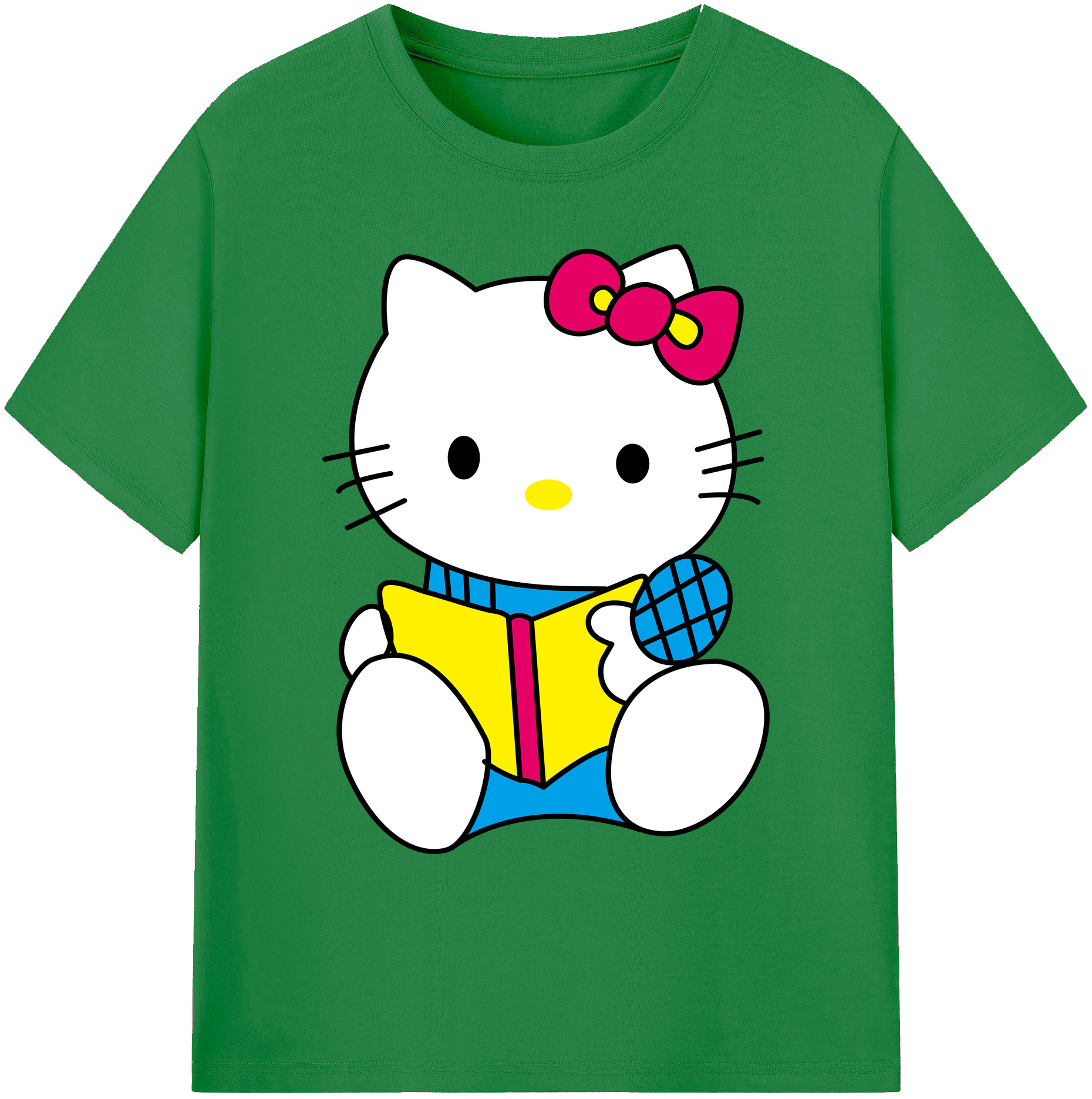 （画像用） Hello Kitty ハローキティ 綿100％ メンズ半袖Tシャツ｜肌触りやわらか＆通気性