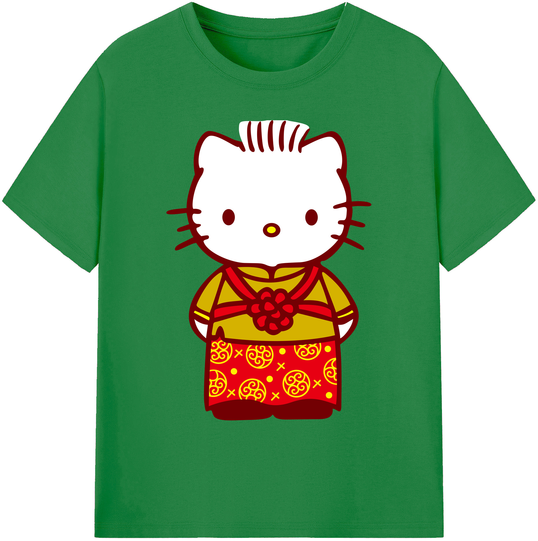 （画像用） Hello Kitty ハローキティ 綿100％ メンズ半袖Tシャツ｜肌触りやわらか＆通気性
