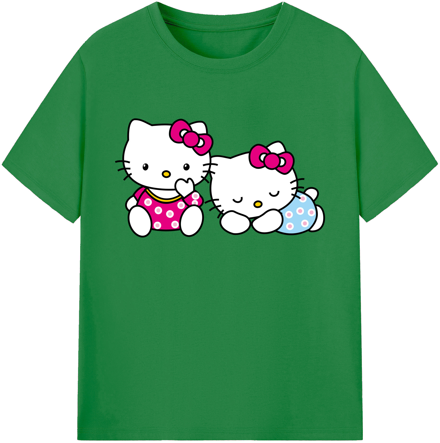 （画像用） Hello Kitty ハローキティ 綿100％ メンズ半袖Tシャツ｜肌触りやわらか＆通気性