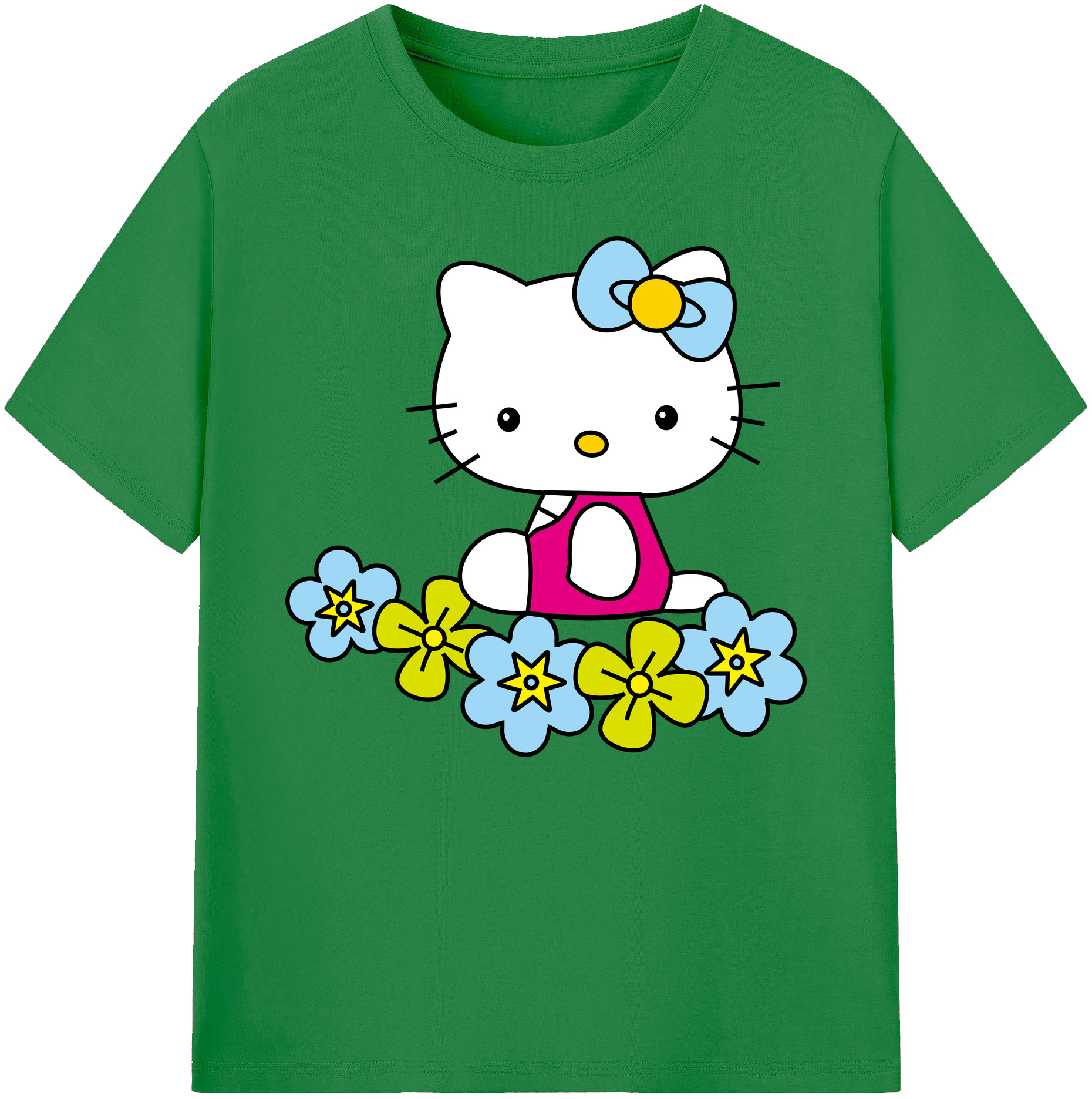 （画像用） Hello Kitty ハローキティ 綿100％ メンズ半袖Tシャツ｜肌触りやわらか＆通気性