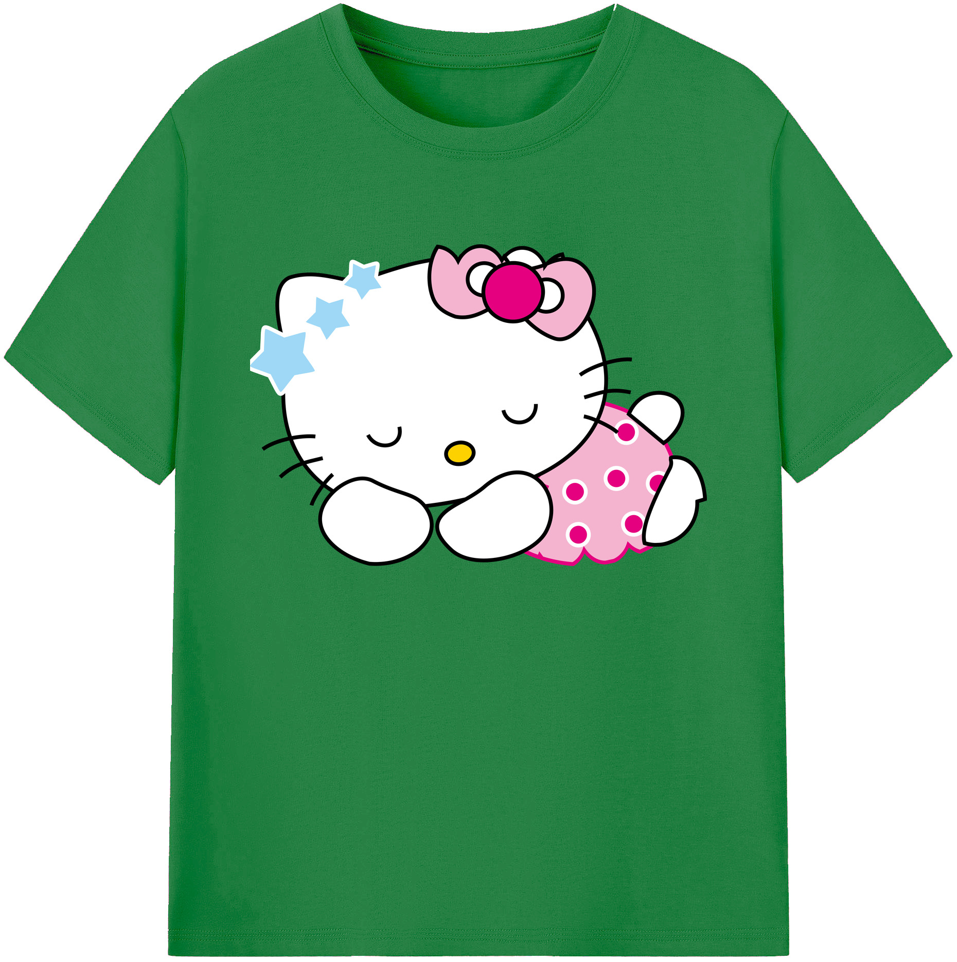（画像用） Hello Kitty ハローキティ 綿100％ メンズ半袖Tシャツ｜肌触りやわらか＆通気性