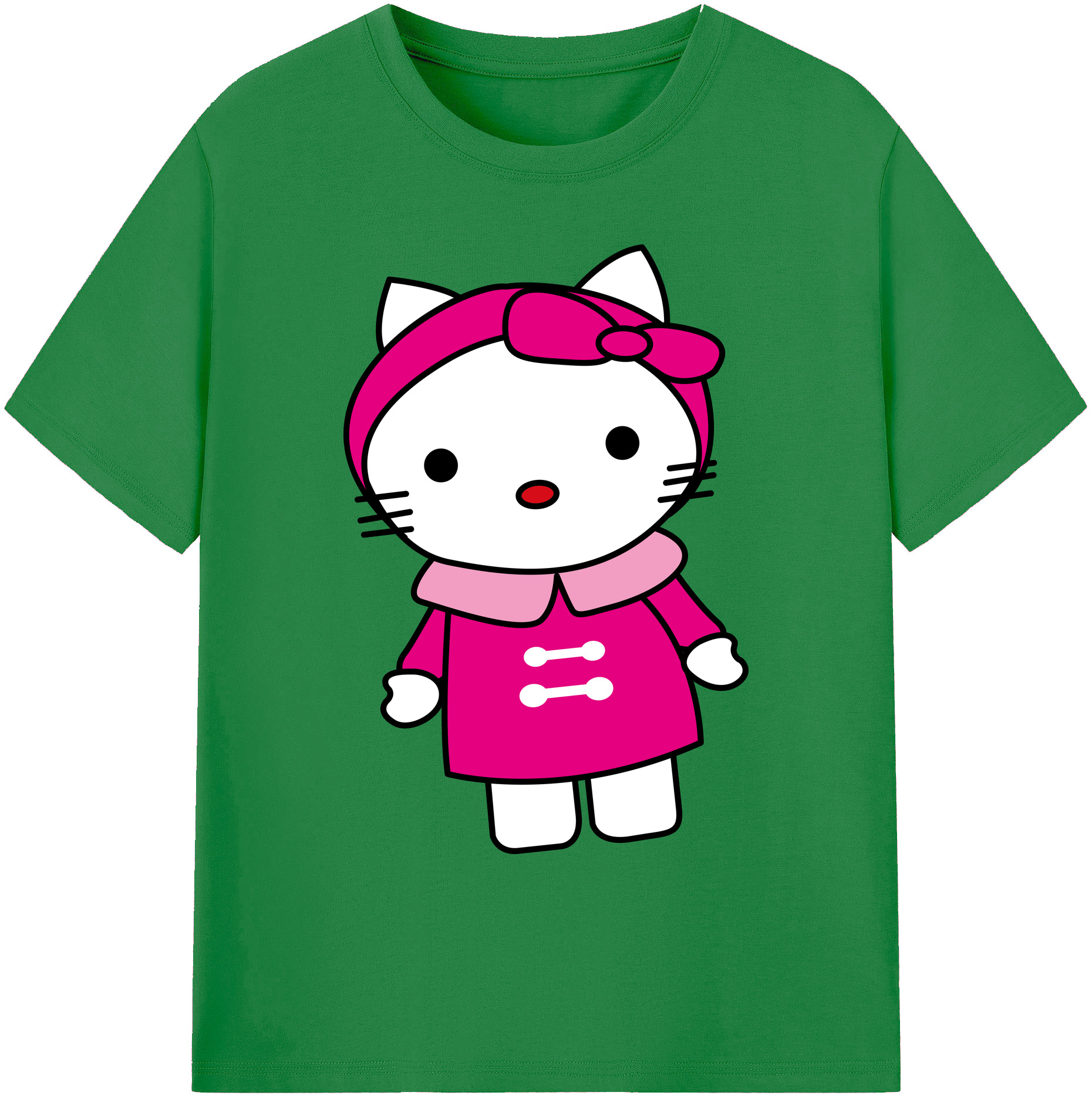 （画像用） Hello Kitty ハローキティ 綿100％ メンズ半袖Tシャツ｜肌触りやわらか＆通気性