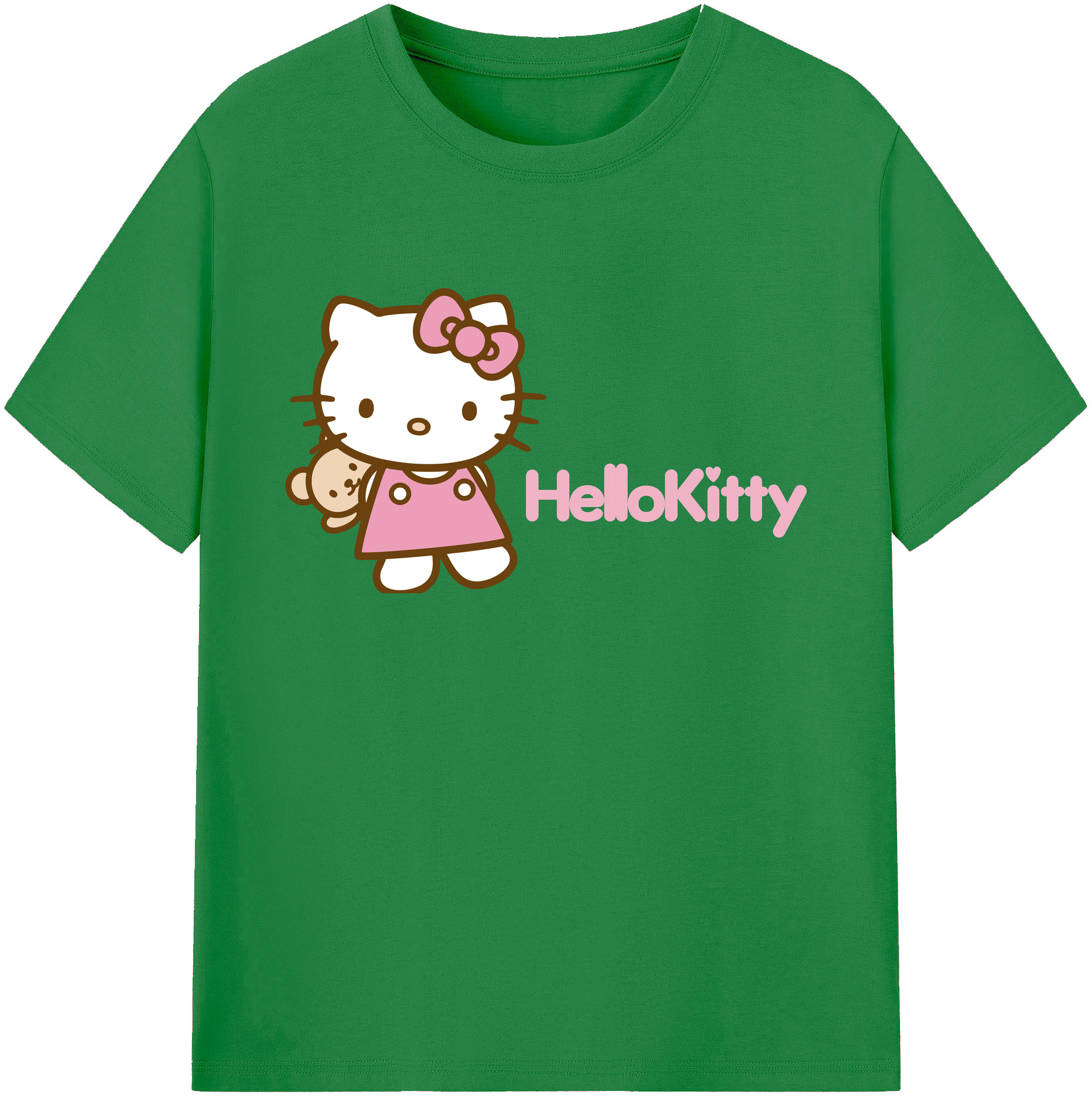 （画像用） Hello Kitty ハローキティ 綿100％ メンズ半袖Tシャツ｜肌触りやわらか＆通気性