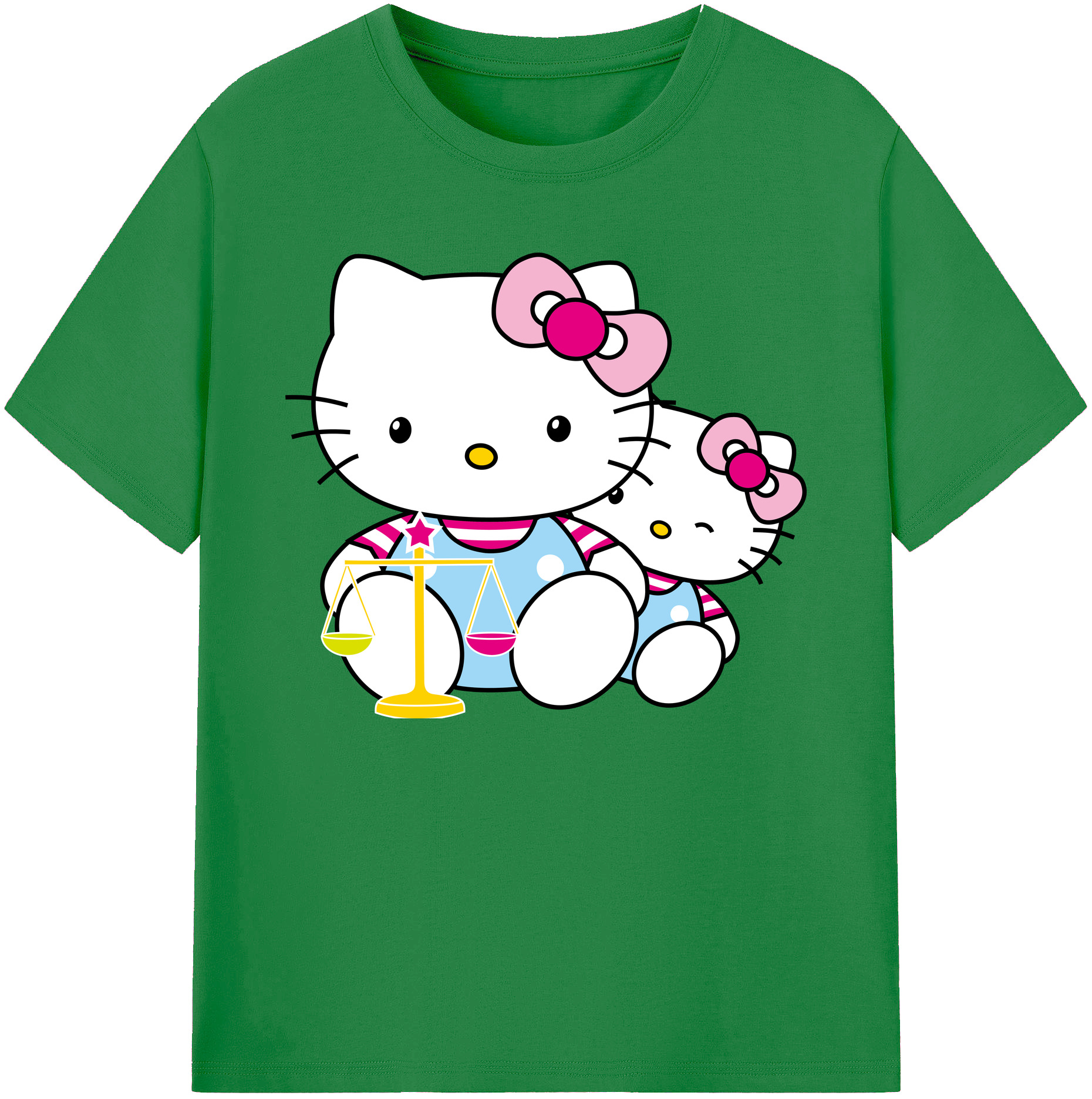 （画像用） Hello Kitty ハローキティ 綿100％ メンズ半袖Tシャツ｜肌触りやわらか＆通気性