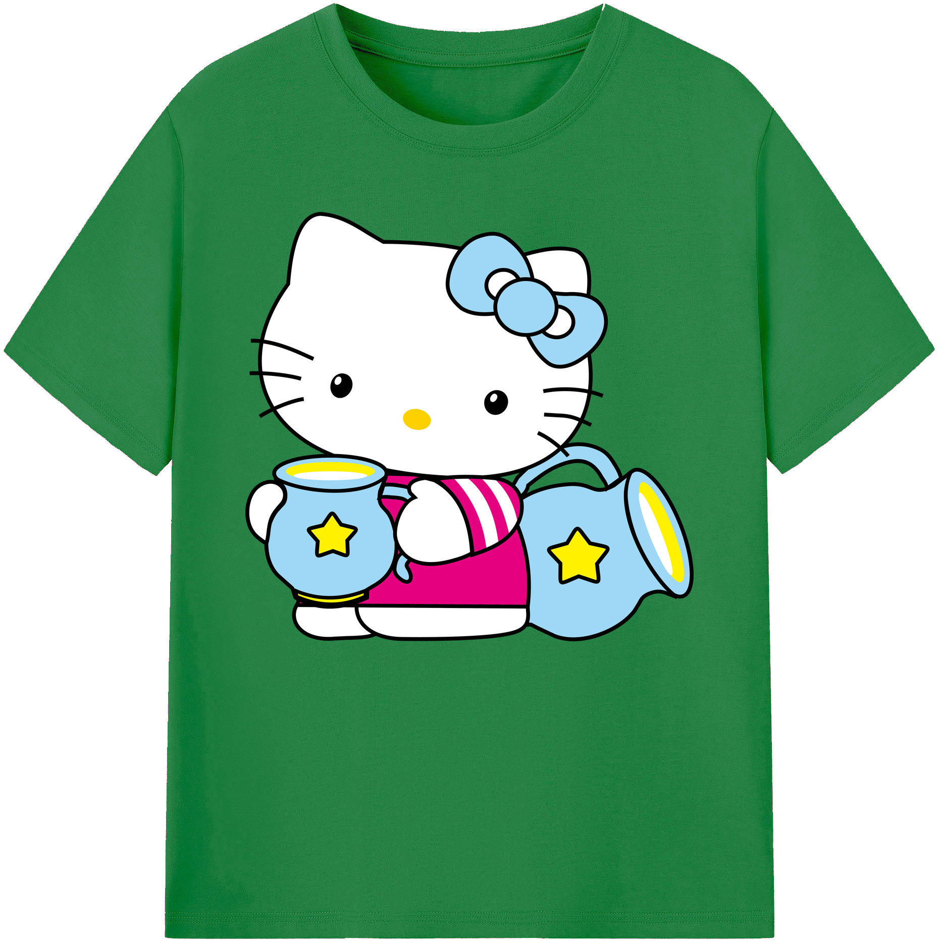 （画像用） Hello Kitty ハローキティ 綿100％ メンズ半袖Tシャツ｜肌触りやわらか＆通気性