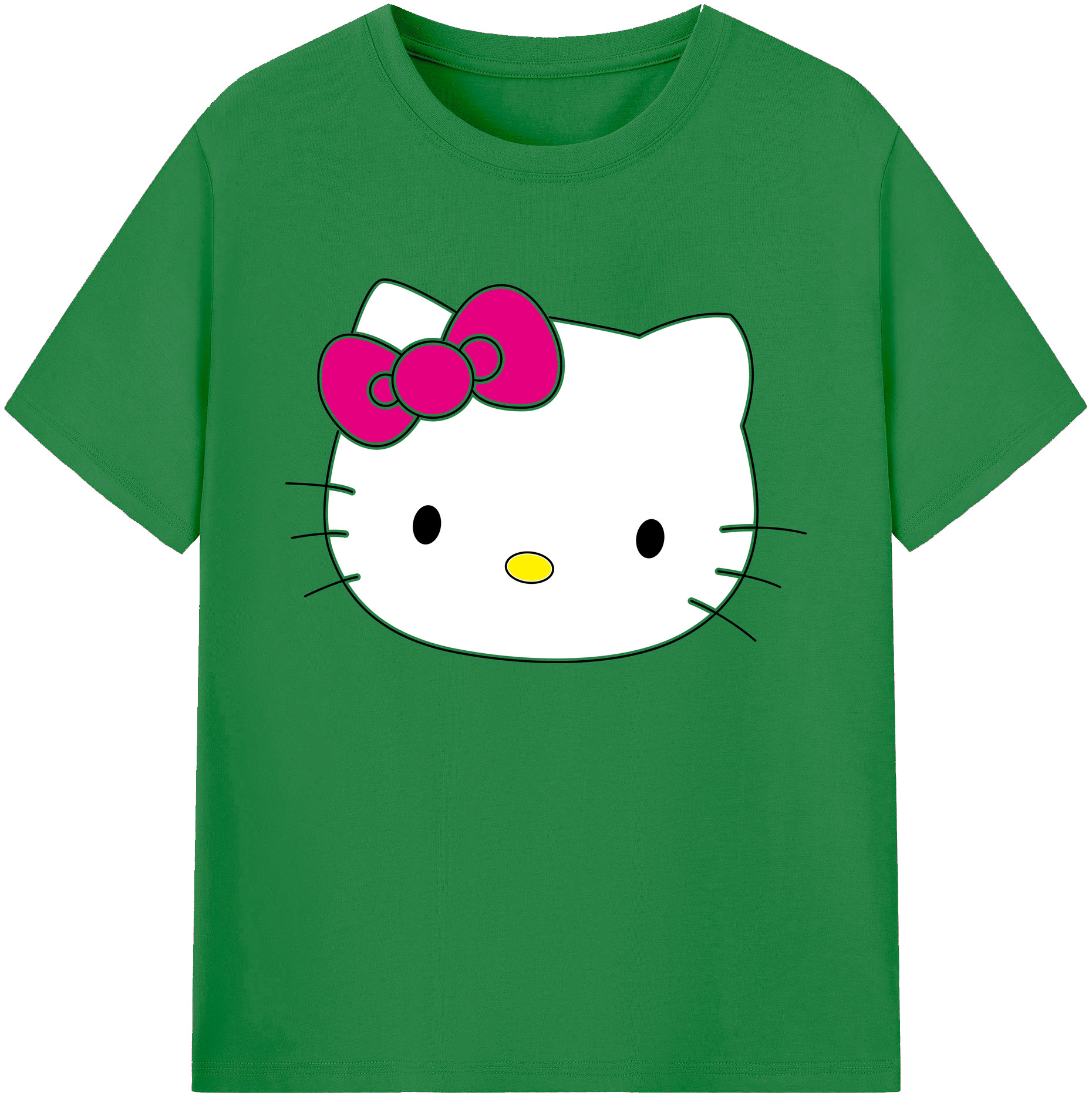 （画像用） Hello Kitty ハローキティ 綿100％ メンズ半袖Tシャツ｜肌触りやわらか＆通気性