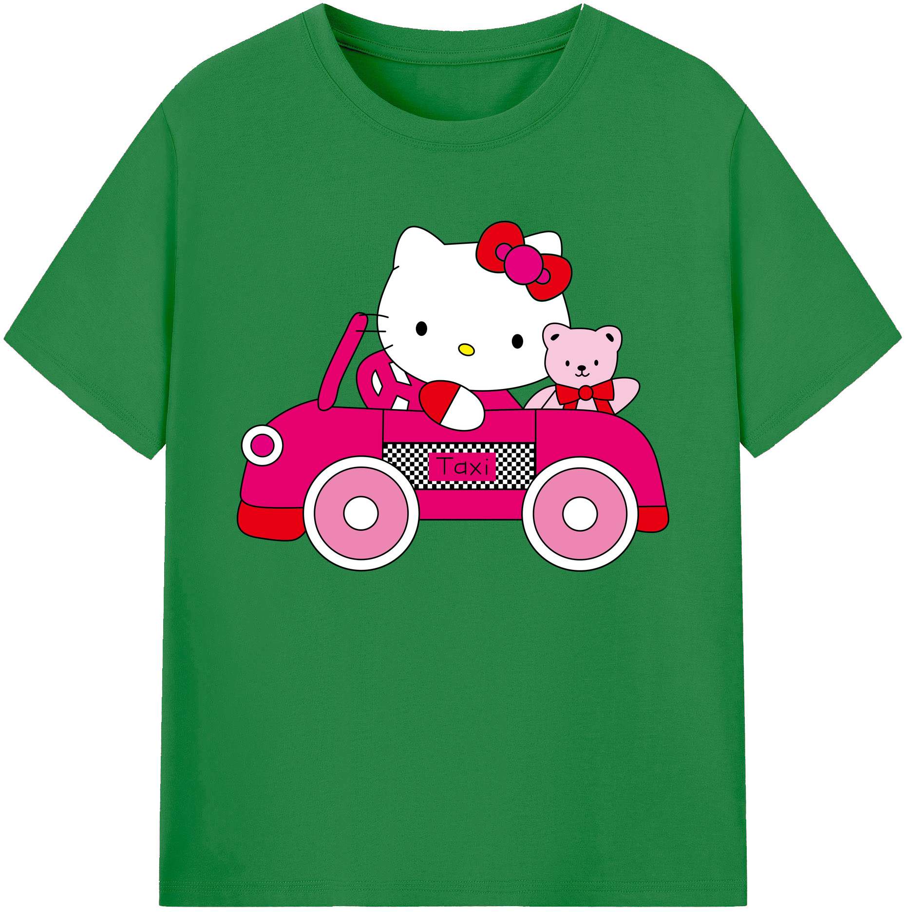 （画像用） Hello Kitty ハローキティ 綿100％ メンズ半袖Tシャツ｜肌触りやわらか＆通気性