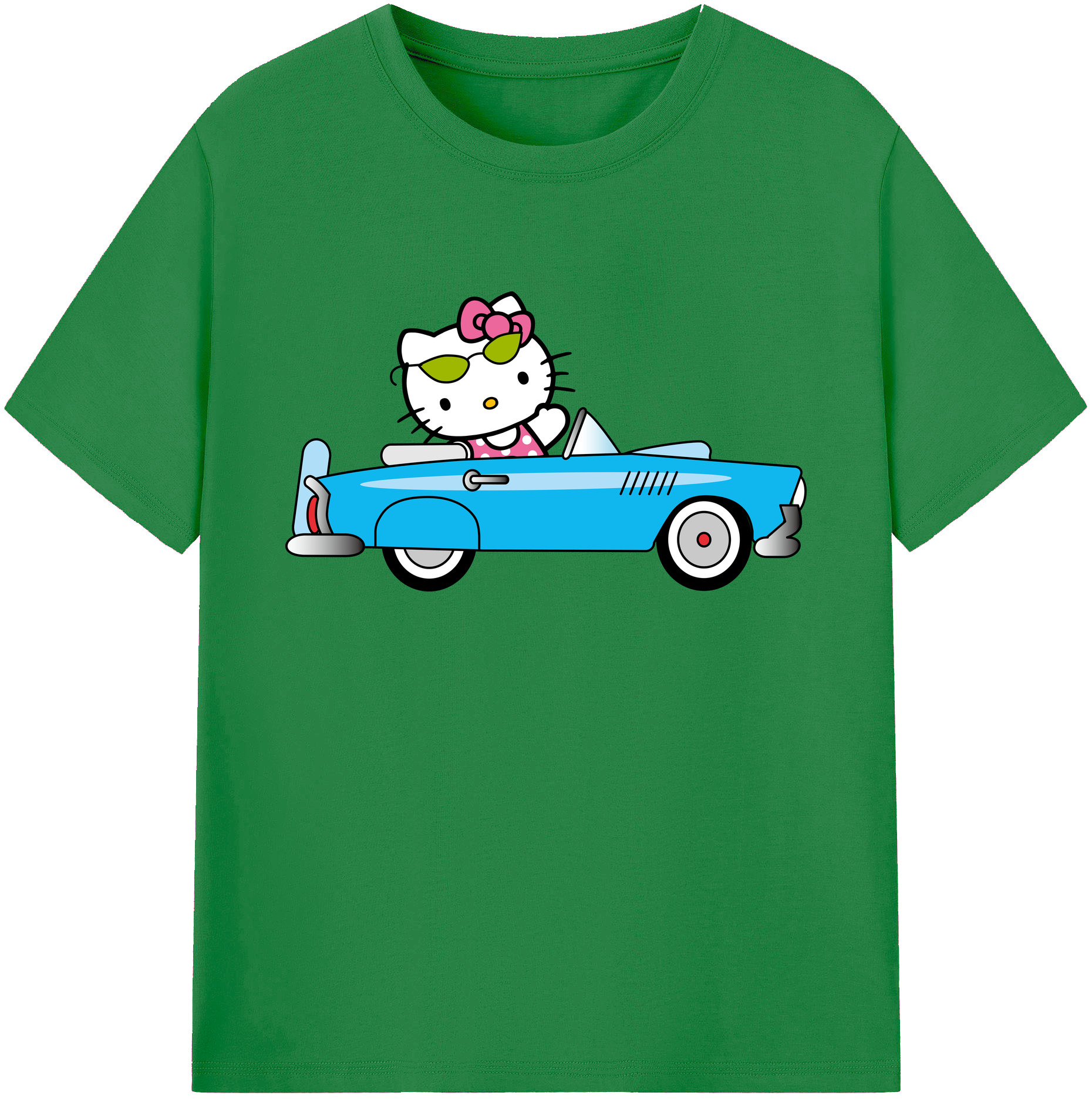 （画像用） Hello Kitty ハローキティ 綿100％ メンズ半袖Tシャツ｜肌触りやわらか＆通気性