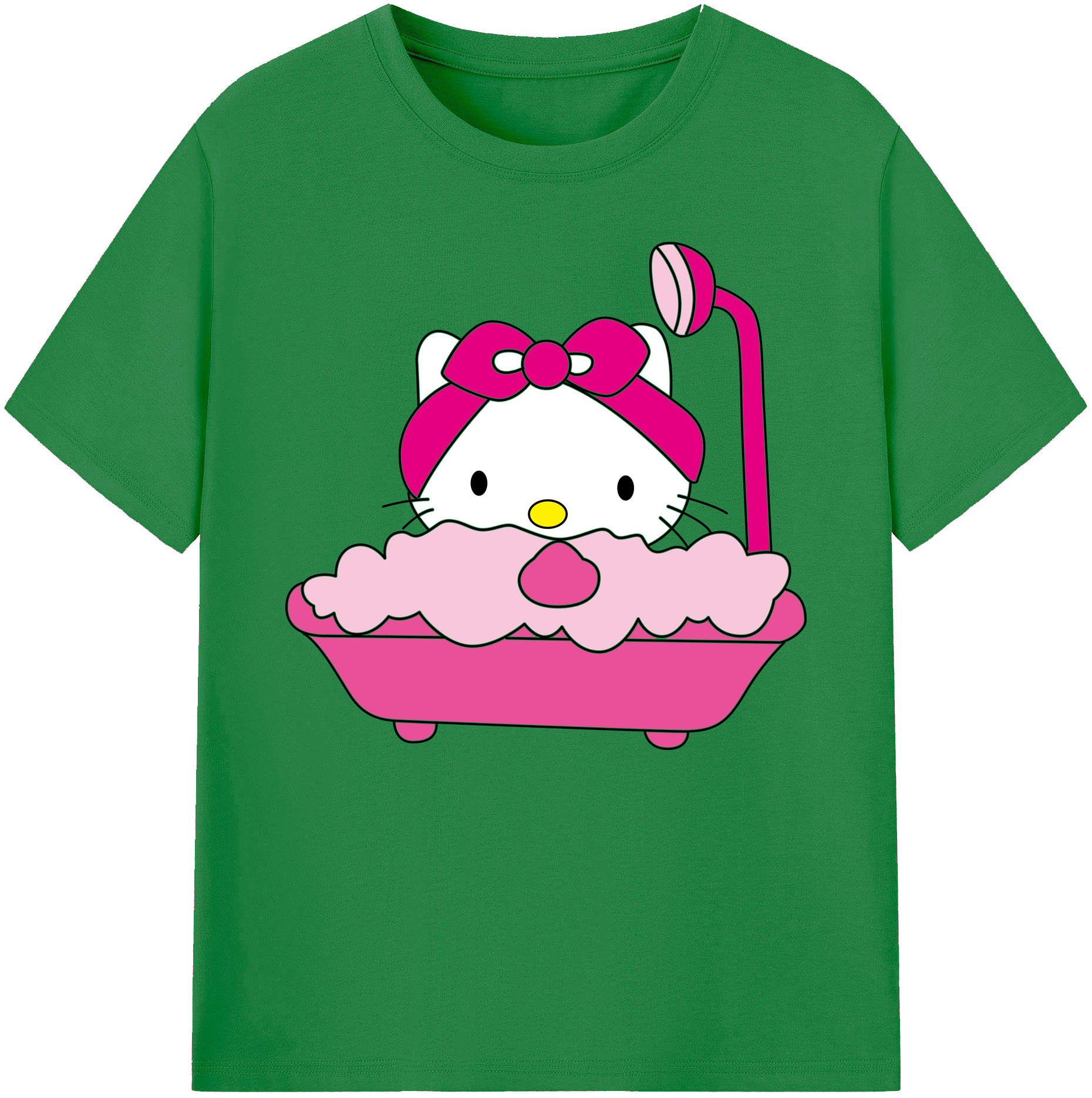 （画像用） Hello Kitty ハローキティ 綿100％ メンズ半袖Tシャツ｜肌触りやわらか＆通気性