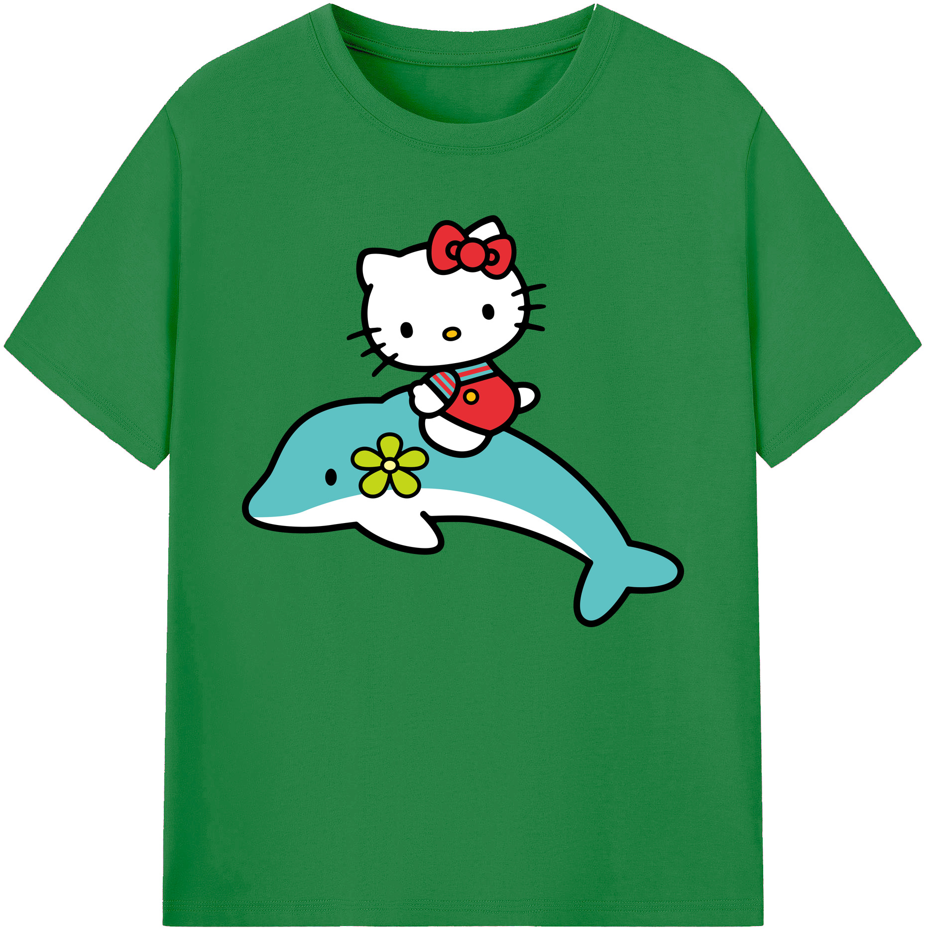 （画像用） Hello Kitty ハローキティ 綿100％ メンズ半袖Tシャツ｜肌触りやわらか＆通気性
