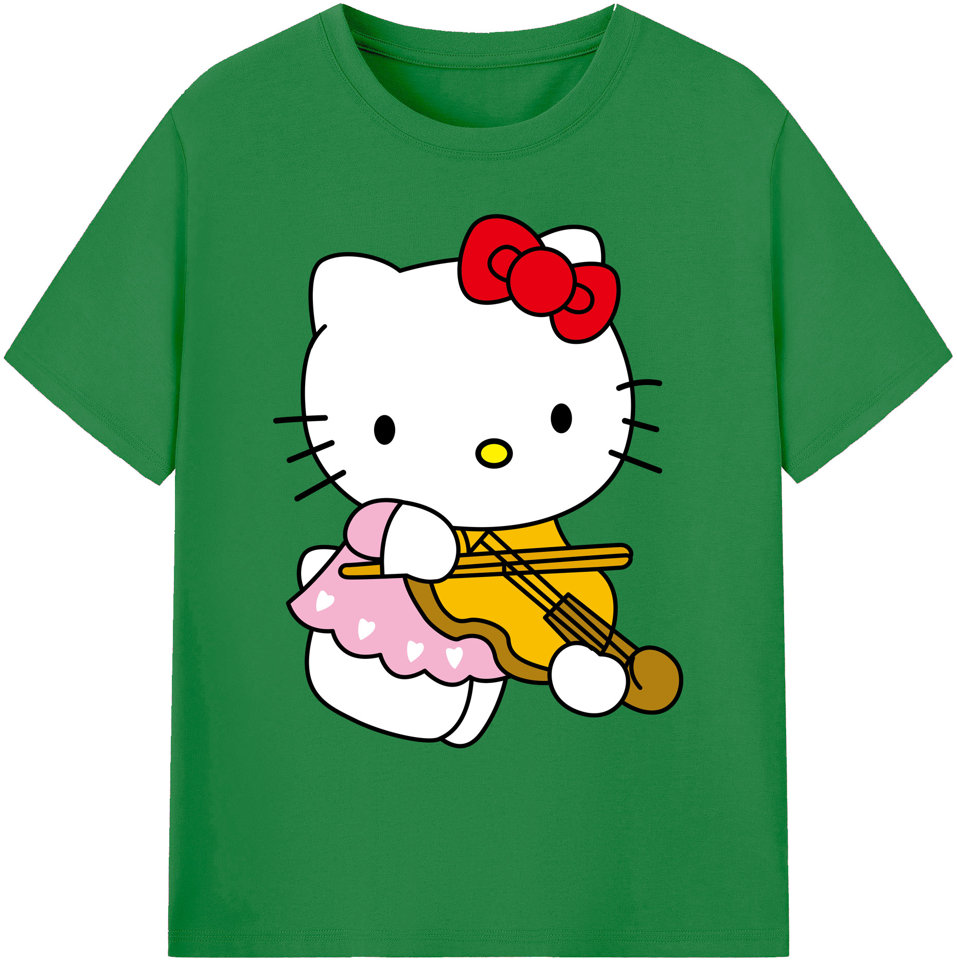 （画像用） Hello Kitty ハローキティ 綿100％ メンズ半袖Tシャツ｜肌触りやわらか＆通気性