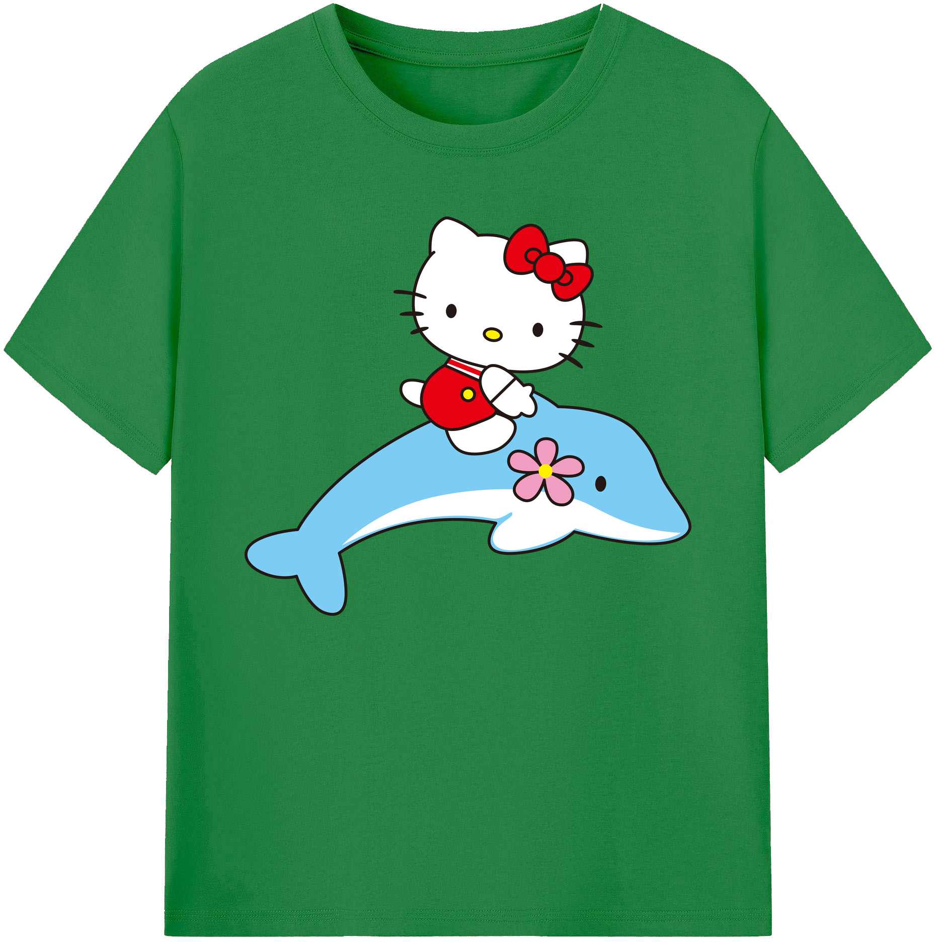 （画像用） Hello Kitty ハローキティ 綿100％ メンズ半袖Tシャツ｜肌触りやわらか＆通気性