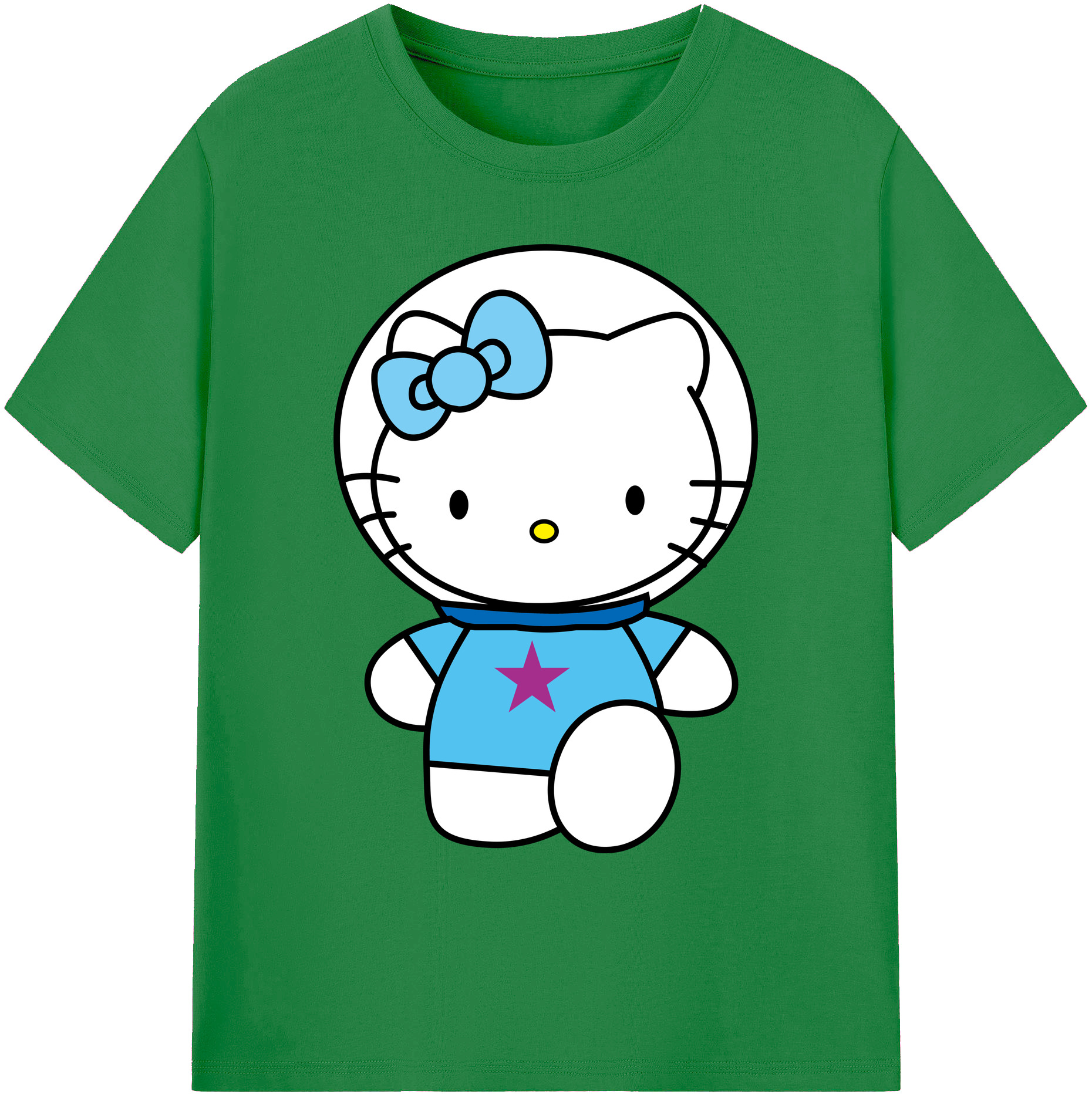 （画像用） Hello Kitty ハローキティ 綿100％ メンズ半袖Tシャツ｜肌触りやわらか＆通気性
