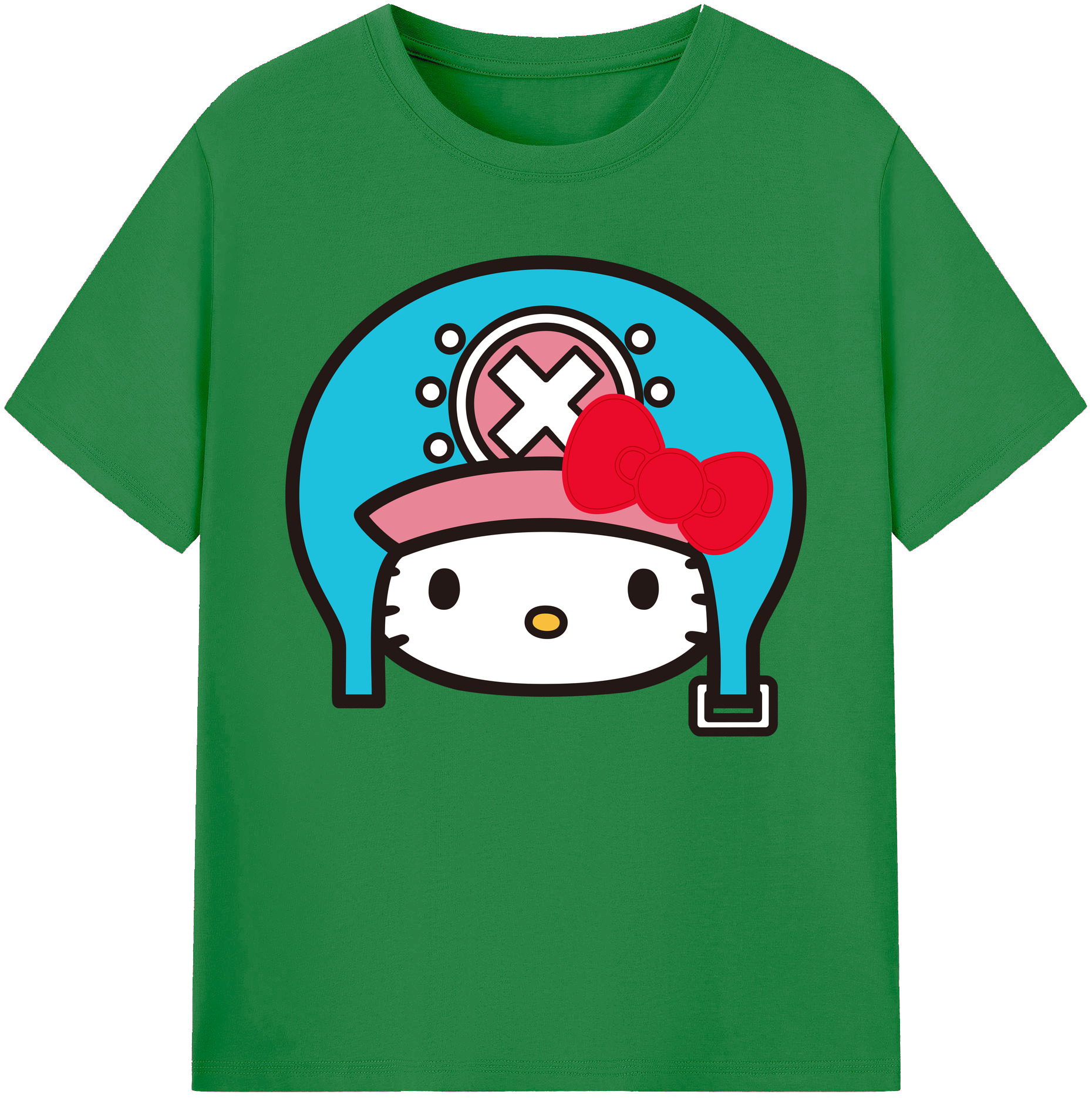 （画像用） Hello Kitty ハローキティ 綿100％ メンズ半袖Tシャツ｜肌触りやわらか＆通気性