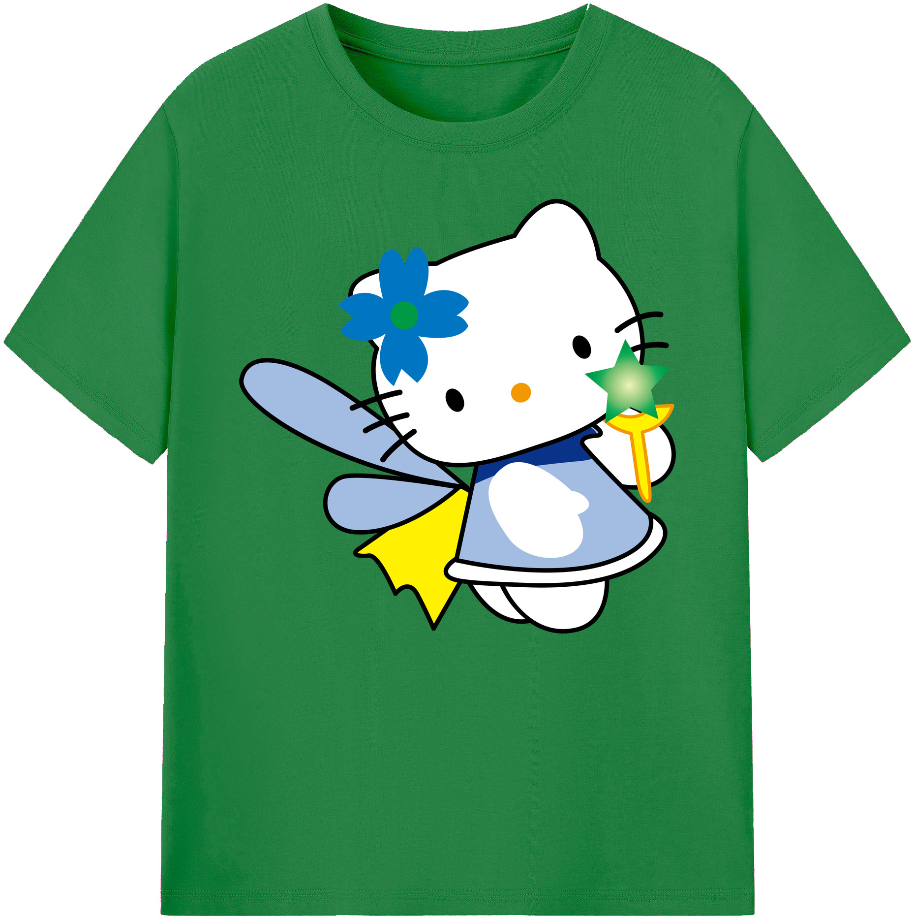 （画像用） Hello Kitty ハローキティ 綿100％ メンズ半袖Tシャツ｜肌触りやわらか＆通気性