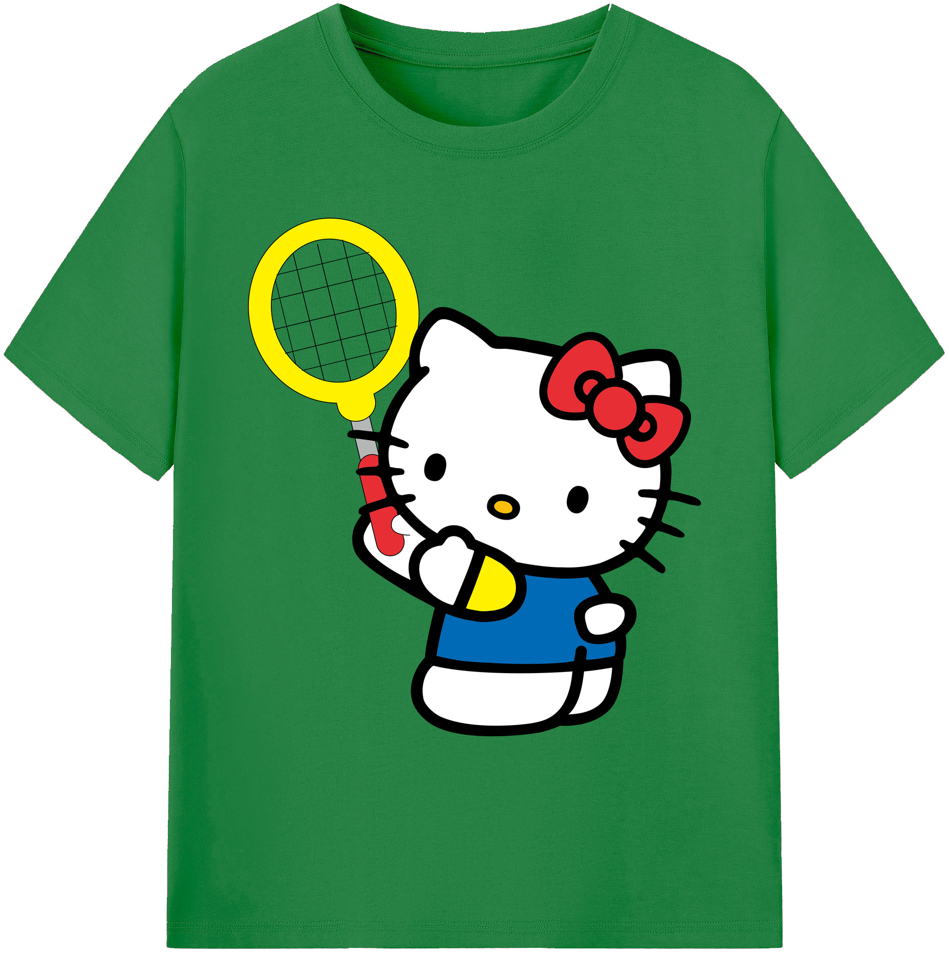 （画像用） Hello Kitty ハローキティ 綿100％ メンズ半袖Tシャツ｜肌触りやわらか＆通気性
