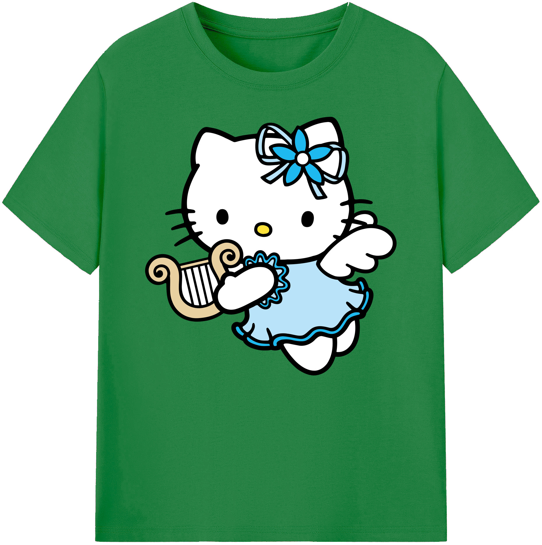 （画像用） Hello Kitty ハローキティ 綿100％ メンズ半袖Tシャツ｜肌触りやわらか＆通気性
