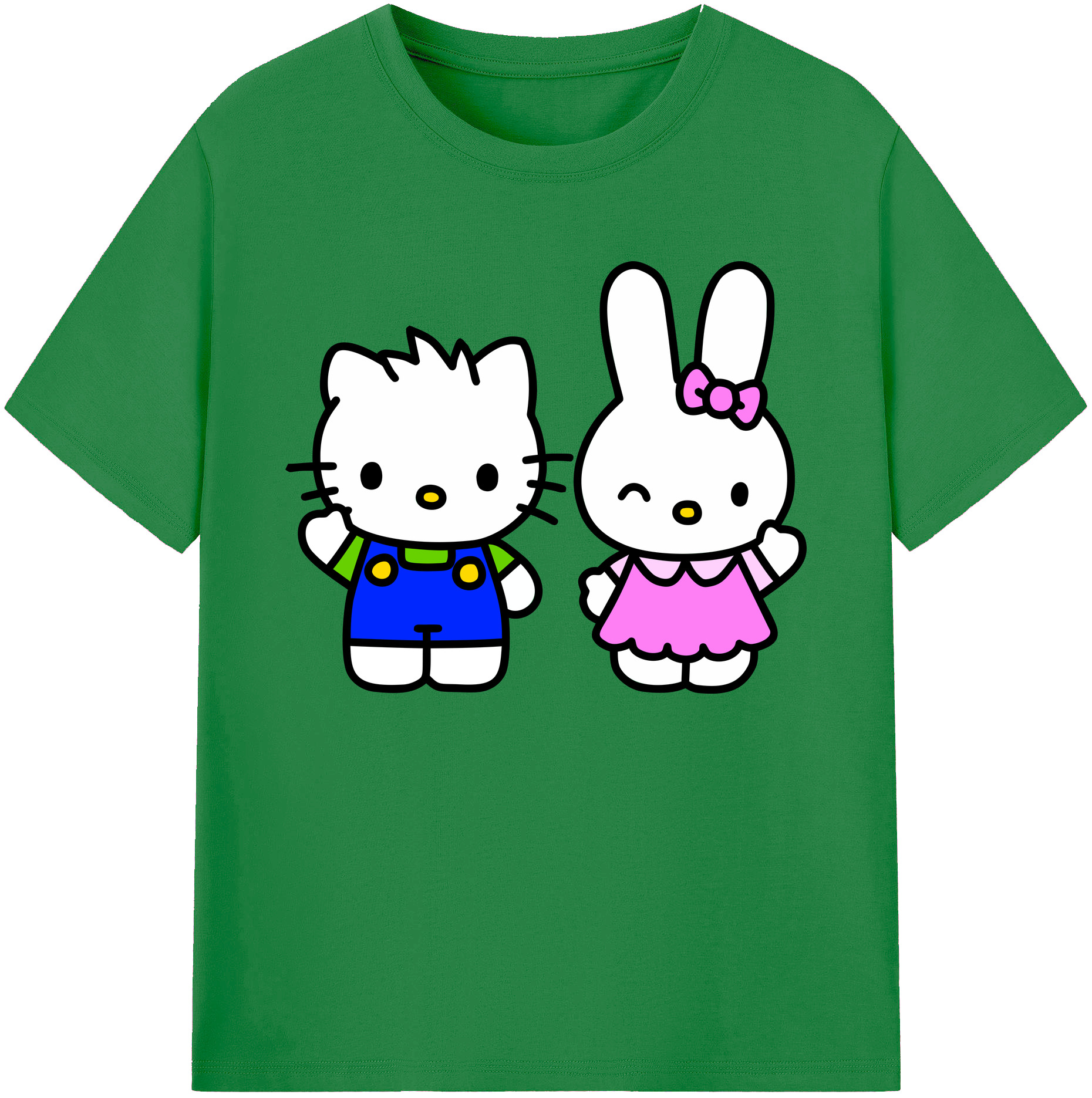（画像用） Hello Kitty ハローキティ 綿100％ メンズ半袖Tシャツ｜肌触りやわらか＆通気性