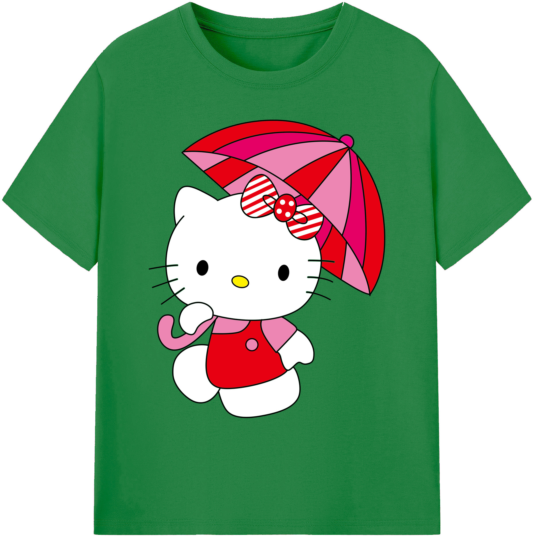 （画像用） Hello Kitty ハローキティ 綿100％ メンズ半袖Tシャツ｜肌触りやわらか＆通気性