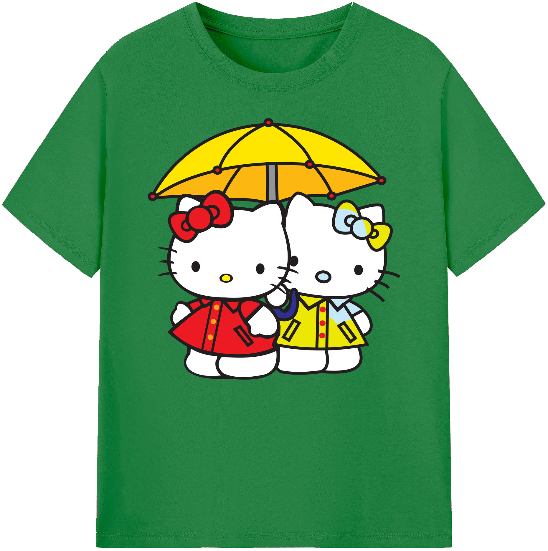 （画像用） Hello Kitty ハローキティ 綿100％ メンズ半袖Tシャツ｜肌触りやわらか＆通気性