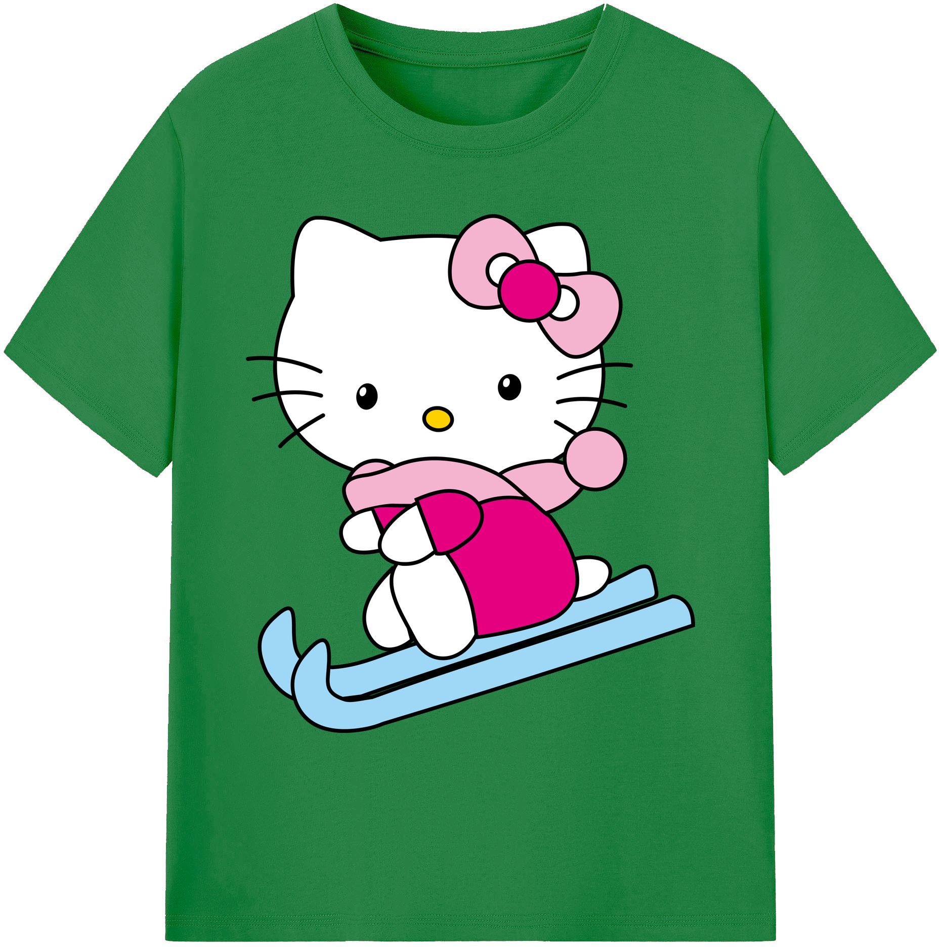 （画像用） Hello Kitty ハローキティ 綿100％ メンズ半袖Tシャツ｜肌触りやわらか＆通気性