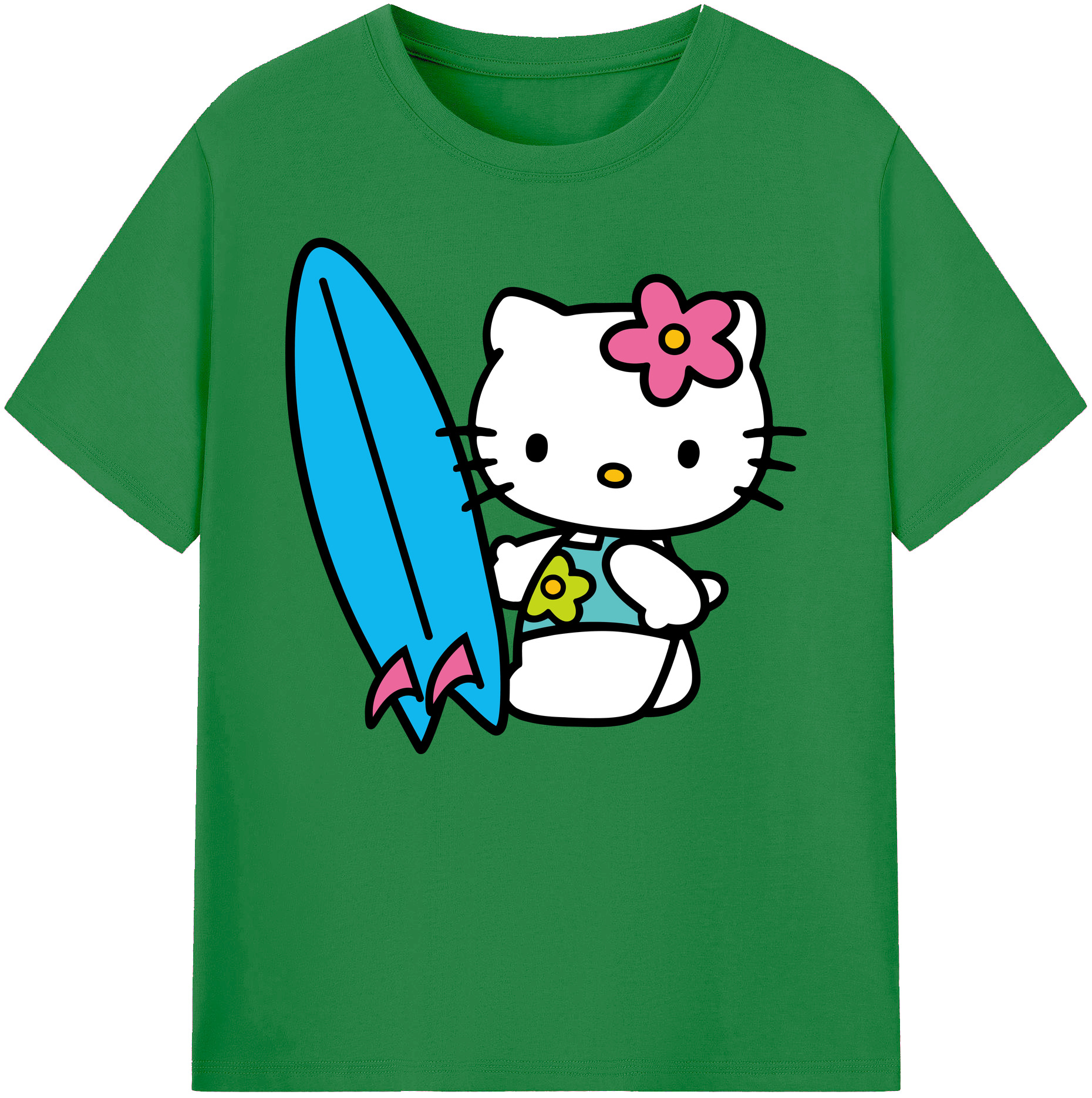 （画像用） Hello Kitty ハローキティ 綿100％ メンズ半袖Tシャツ｜肌触りやわらか＆通気性