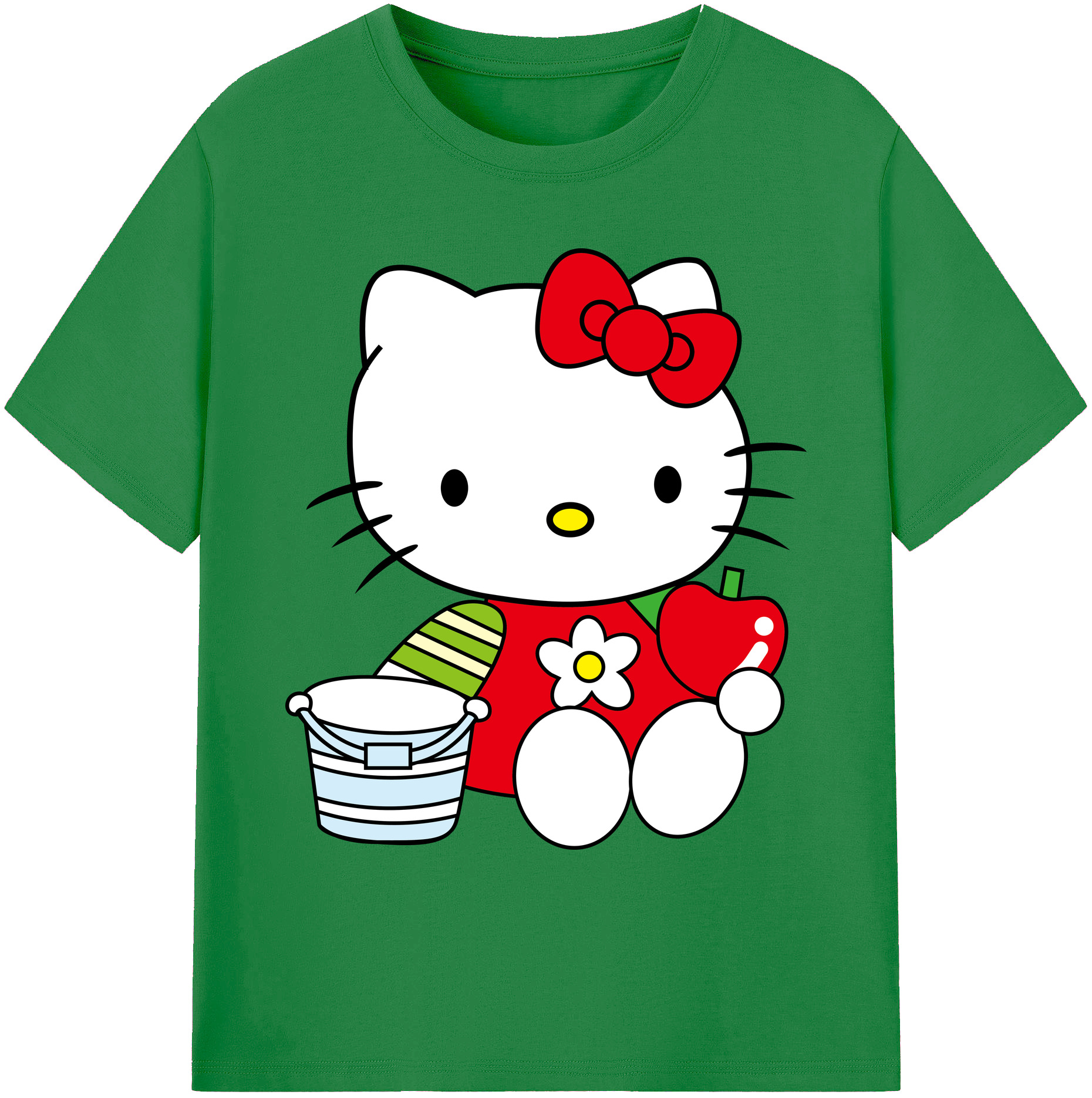 （画像用） Hello Kitty ハローキティ 綿100％ メンズ半袖Tシャツ｜肌触りやわらか＆通気性