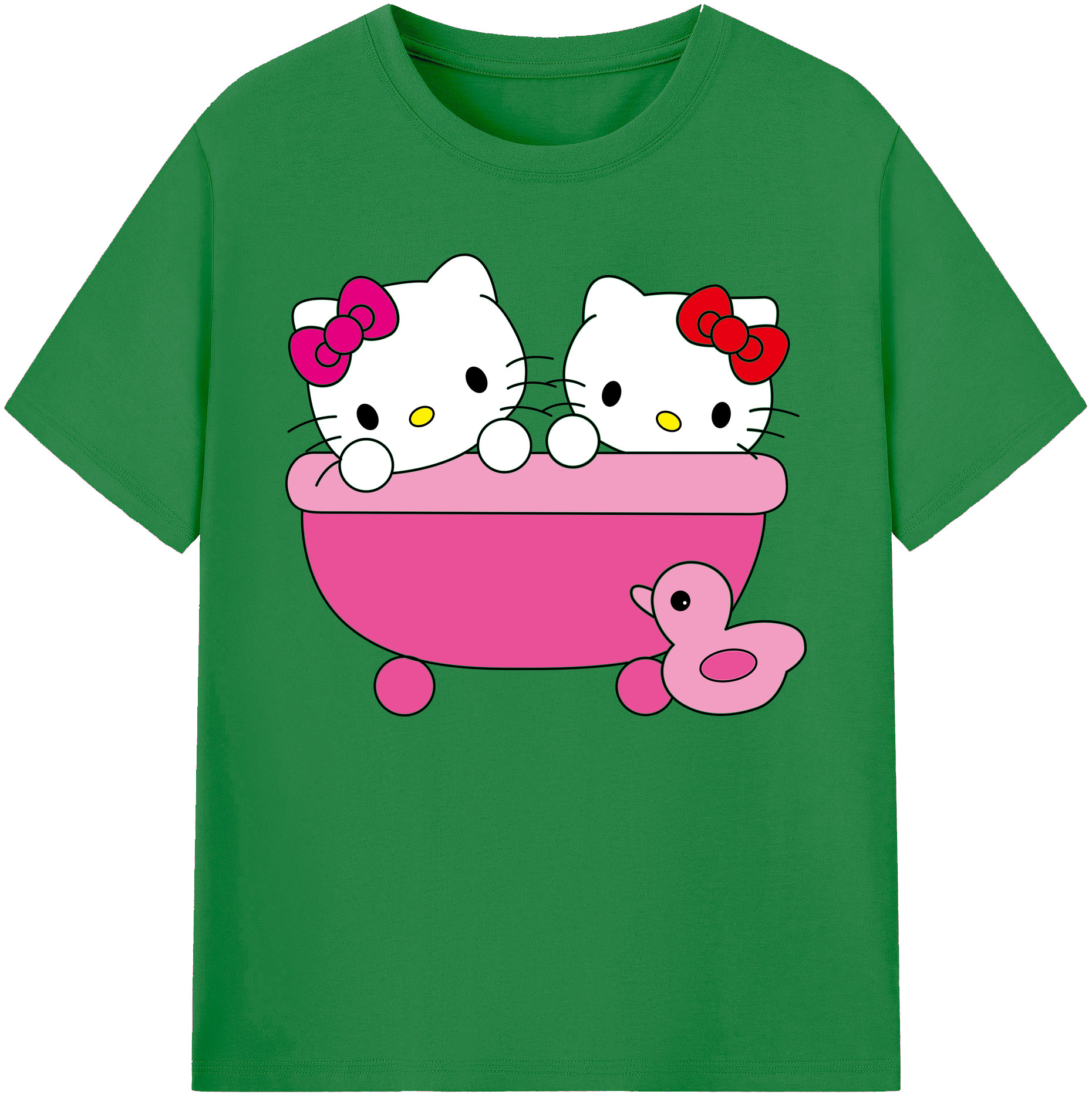 （画像用） Hello Kitty ハローキティ 綿100％ メンズ半袖Tシャツ｜肌触りやわらか＆通気性