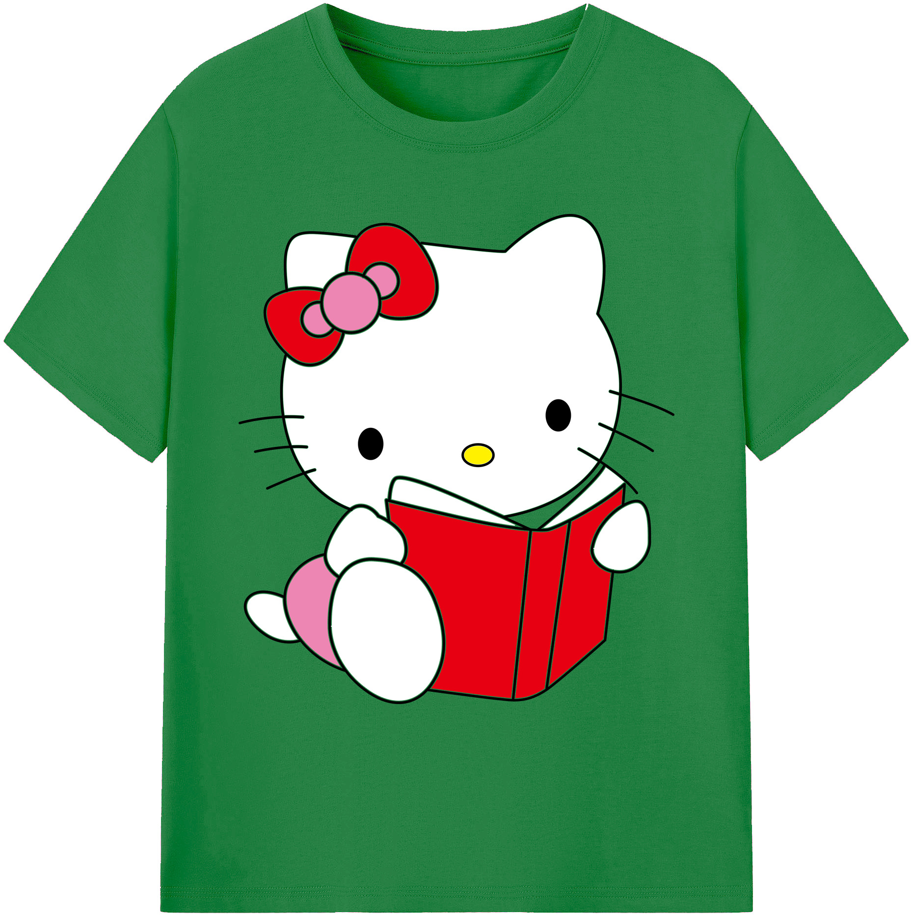 （画像用） Hello Kitty ハローキティ 綿100％ メンズ半袖Tシャツ｜肌触りやわらか＆通気性