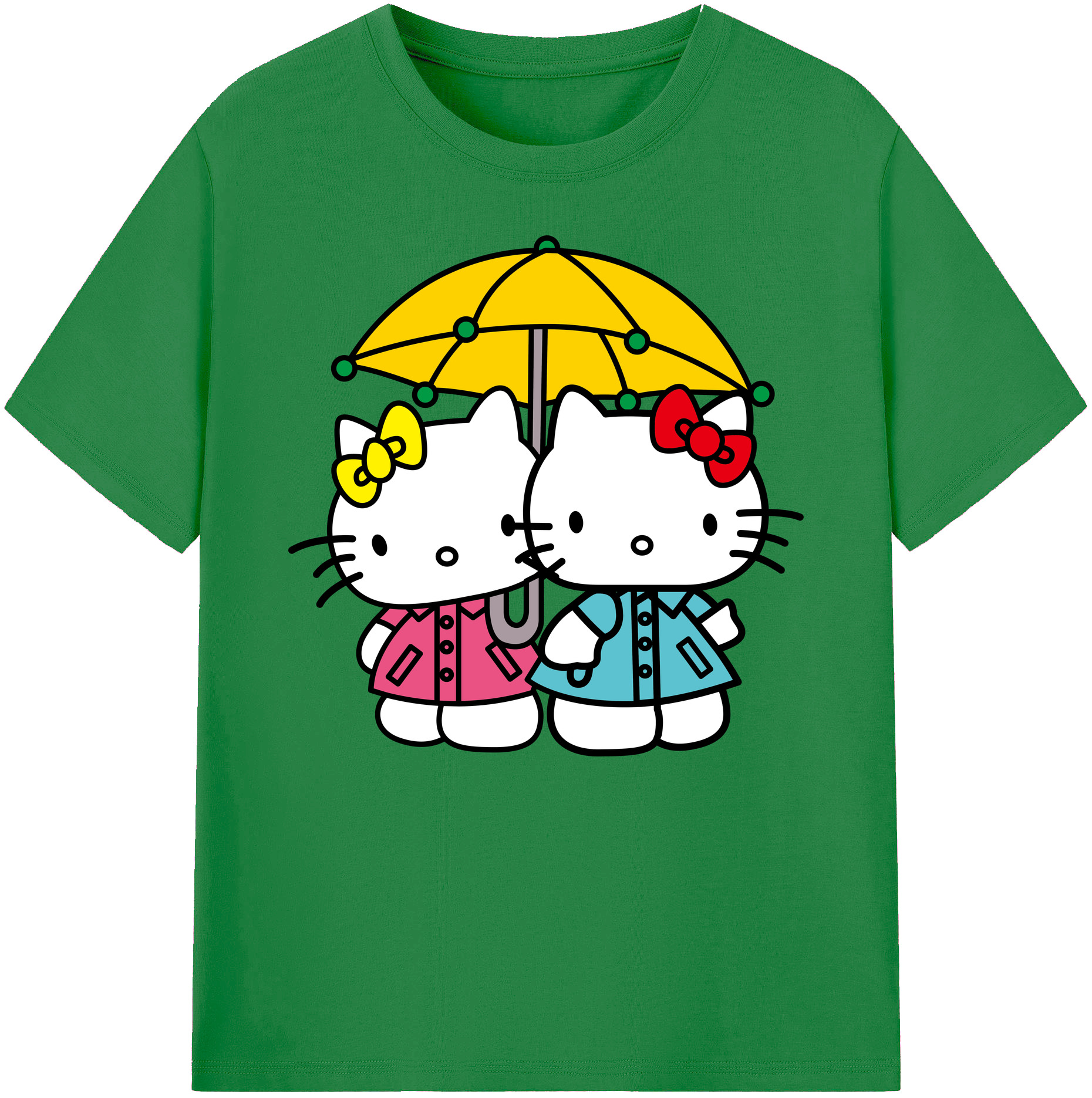 （画像用） Hello Kitty ハローキティ 綿100％ メンズ半袖Tシャツ｜肌触りやわらか＆通気性