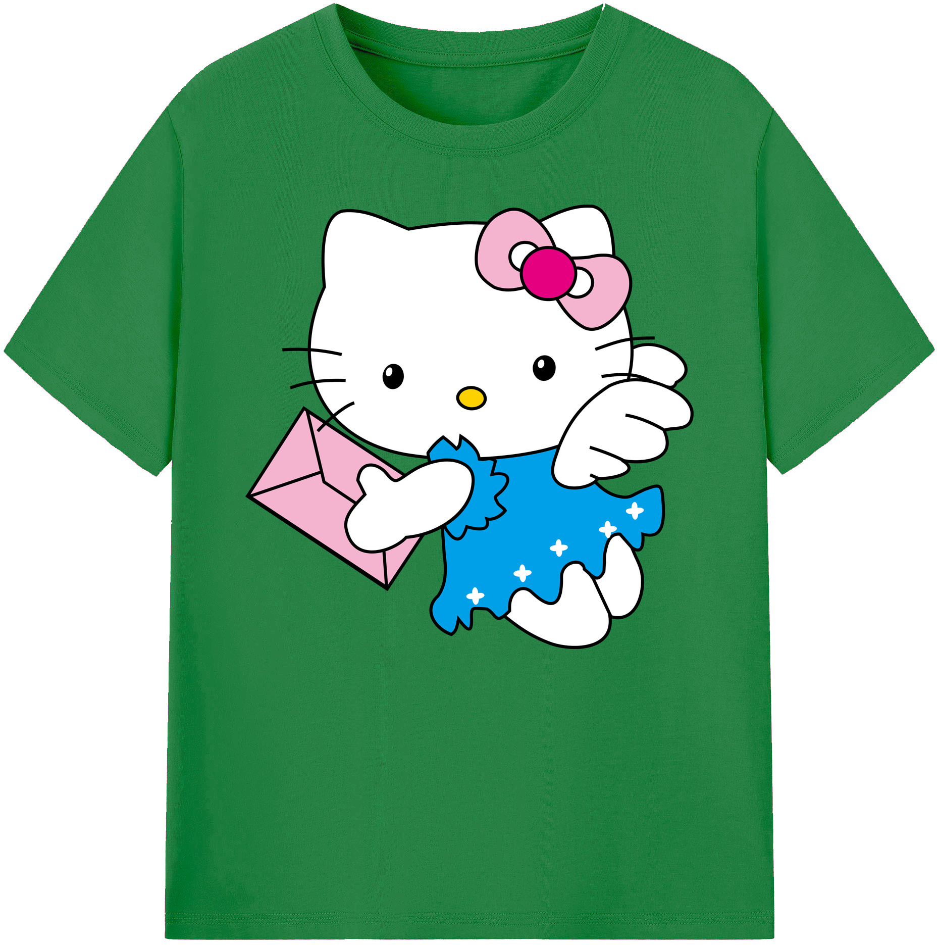 （画像用） Hello Kitty ハローキティ 綿100％ メンズ半袖Tシャツ｜肌触りやわらか＆通気性