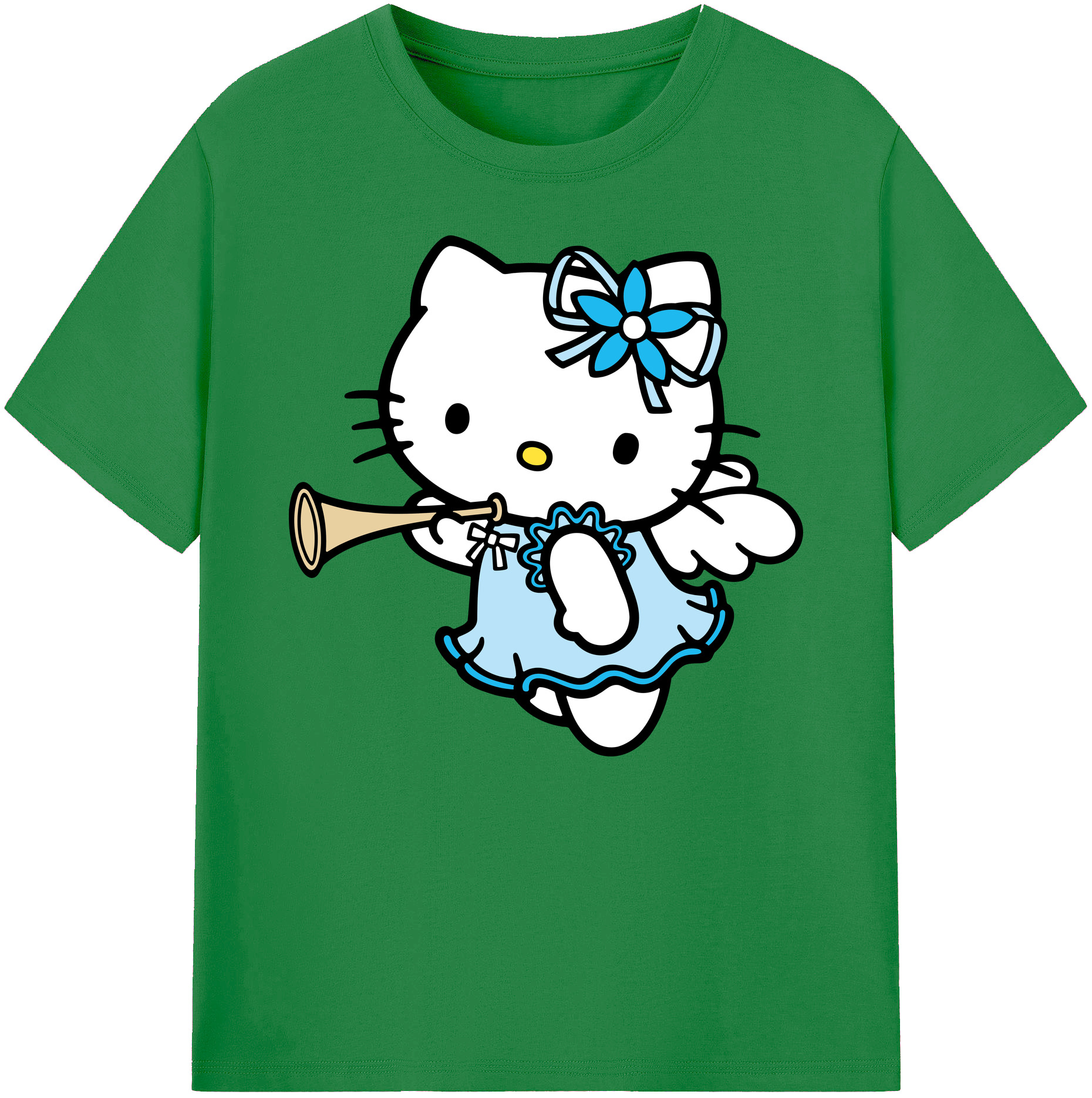 （画像用） Hello Kitty ハローキティ 綿100％ メンズ半袖Tシャツ｜肌触りやわらか＆通気性
