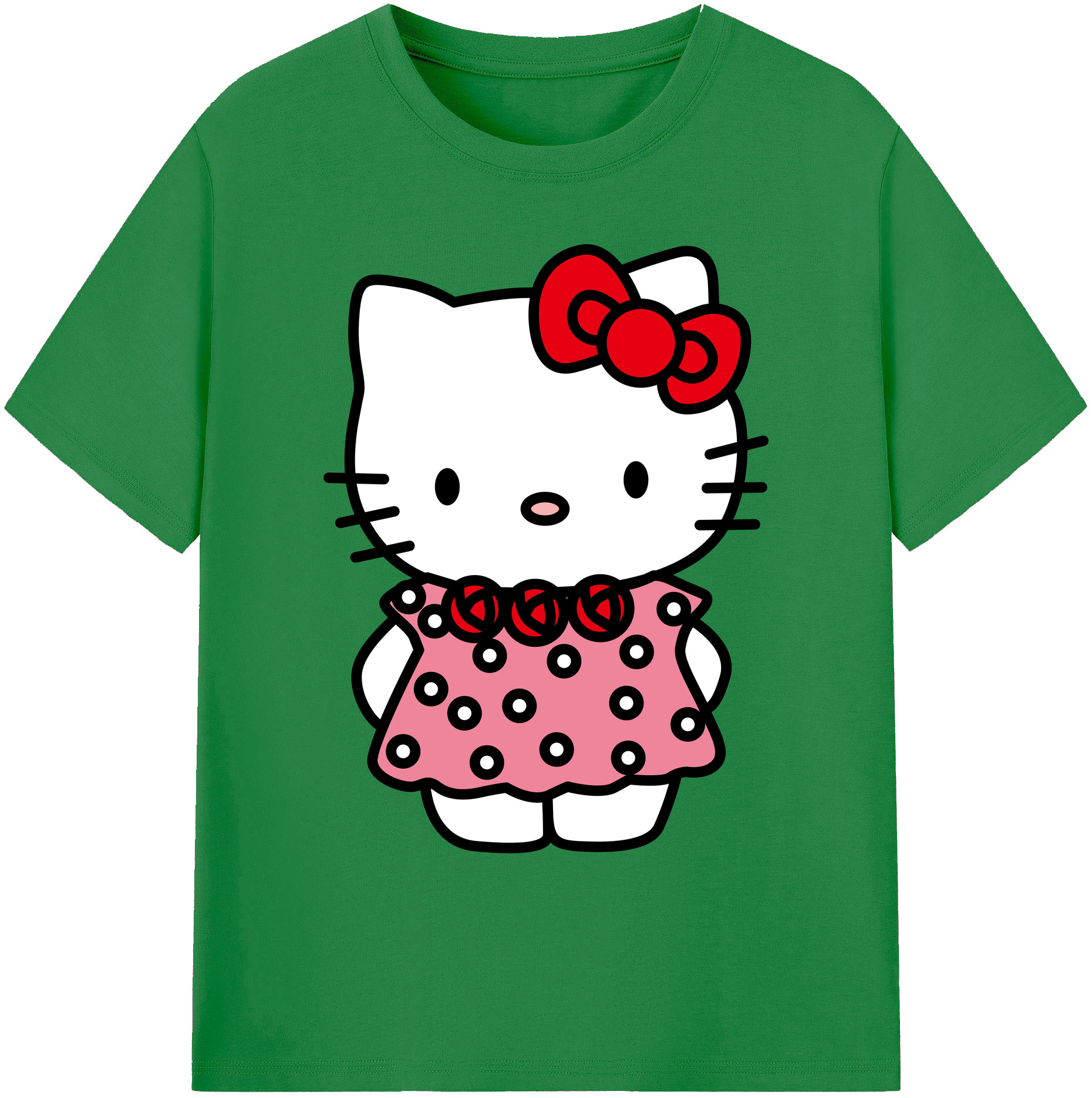 （画像用） Hello Kitty ハローキティ 綿100％ メンズ半袖Tシャツ｜肌触りやわらか＆通気性