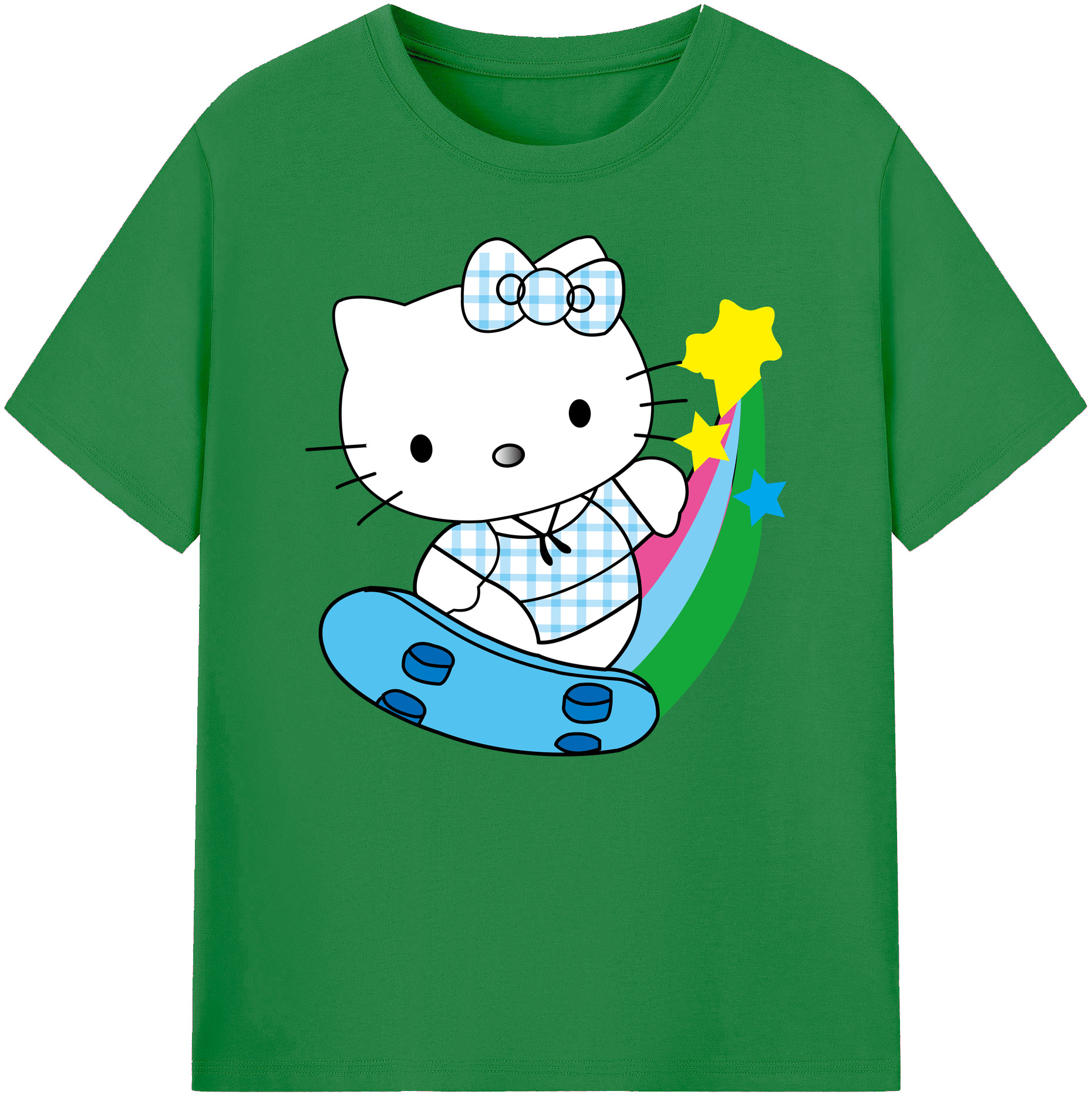 （画像用） Hello Kitty ハローキティ 綿100％ メンズ半袖Tシャツ｜肌触りやわらか＆通気性