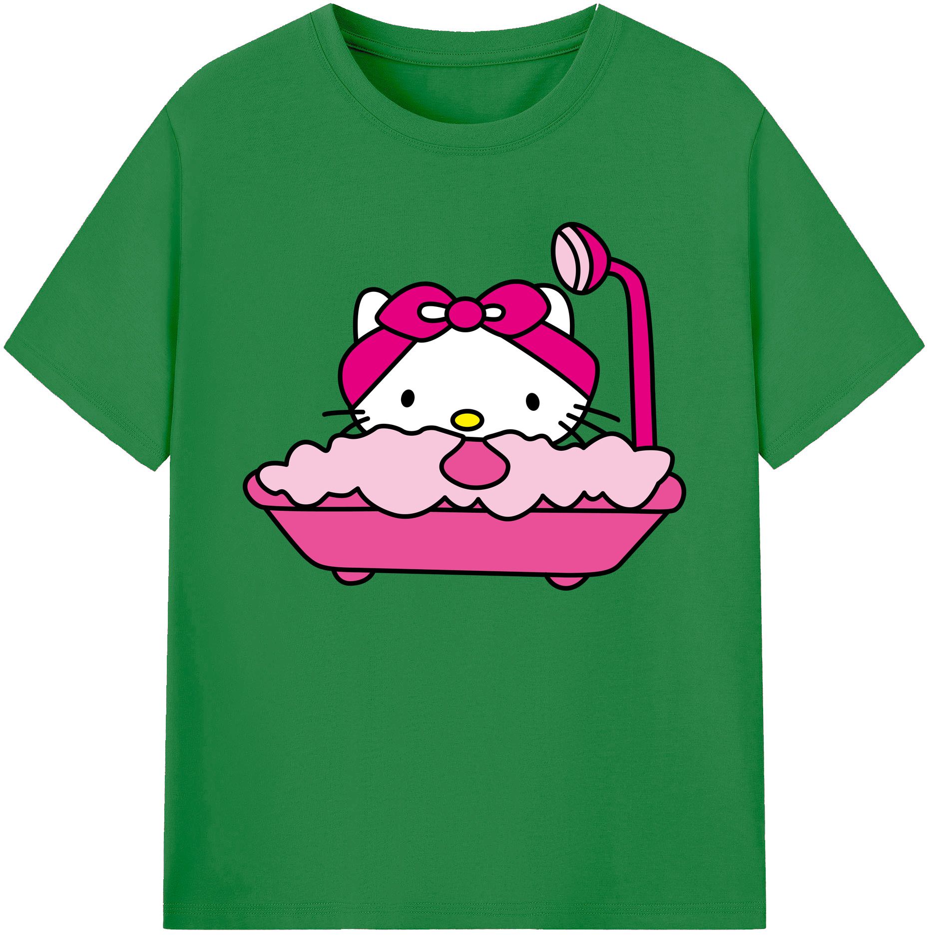 （画像用） Hello Kitty ハローキティ 綿100％ メンズ半袖Tシャツ｜肌触りやわらか＆通気性