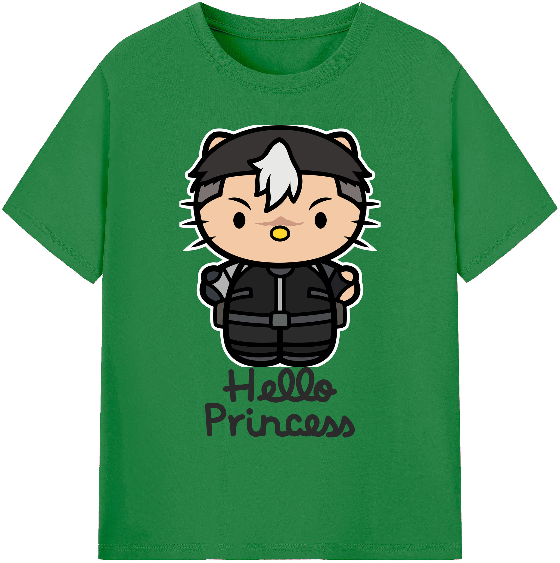 （画像用） Hello Kitty ハローキティ 綿100％ メンズ半袖Tシャツ｜肌触りやわらか＆通気性