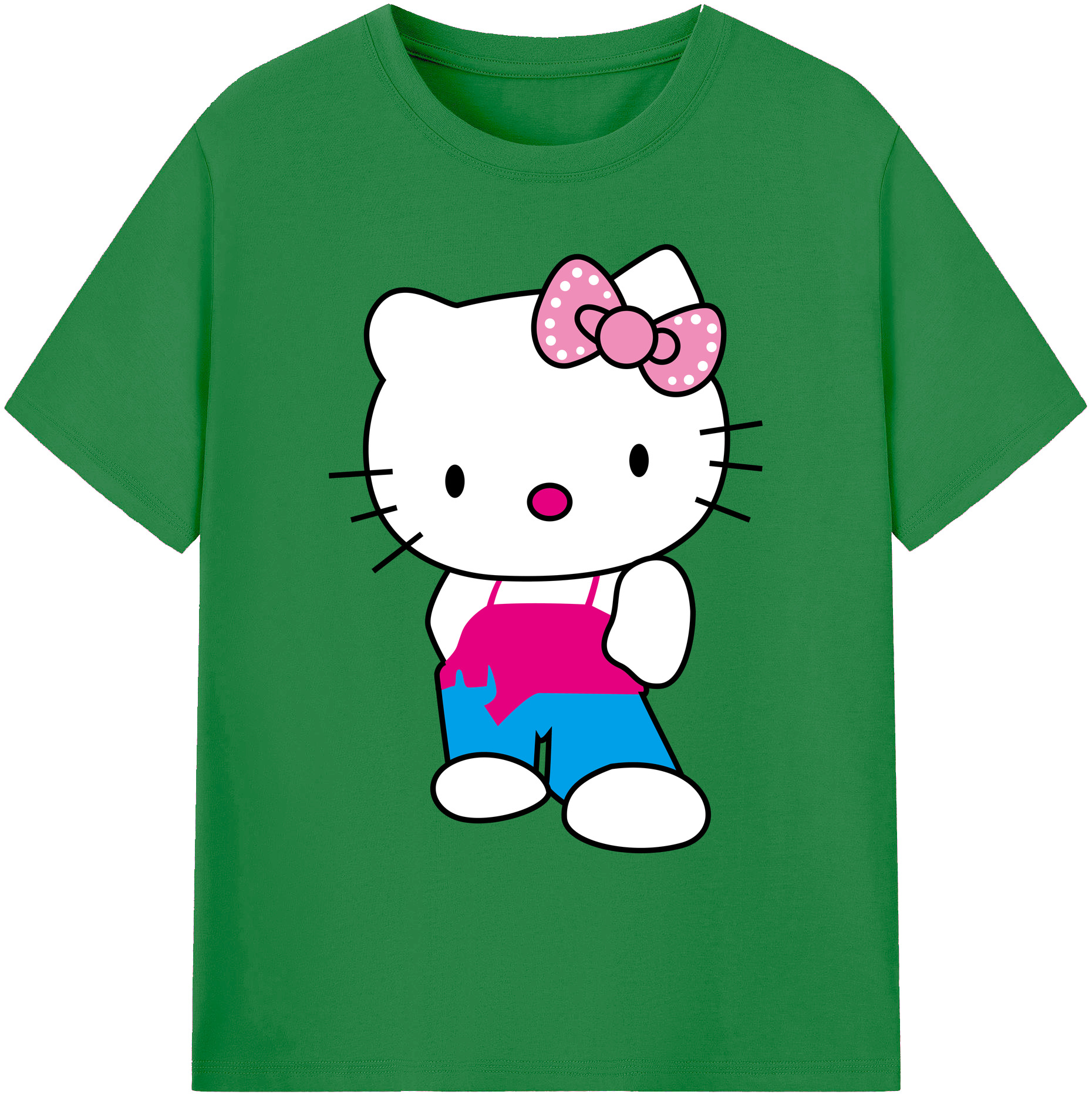 （画像用） Hello Kitty ハローキティ 綿100％ メンズ半袖Tシャツ｜肌触りやわらか＆通気性
