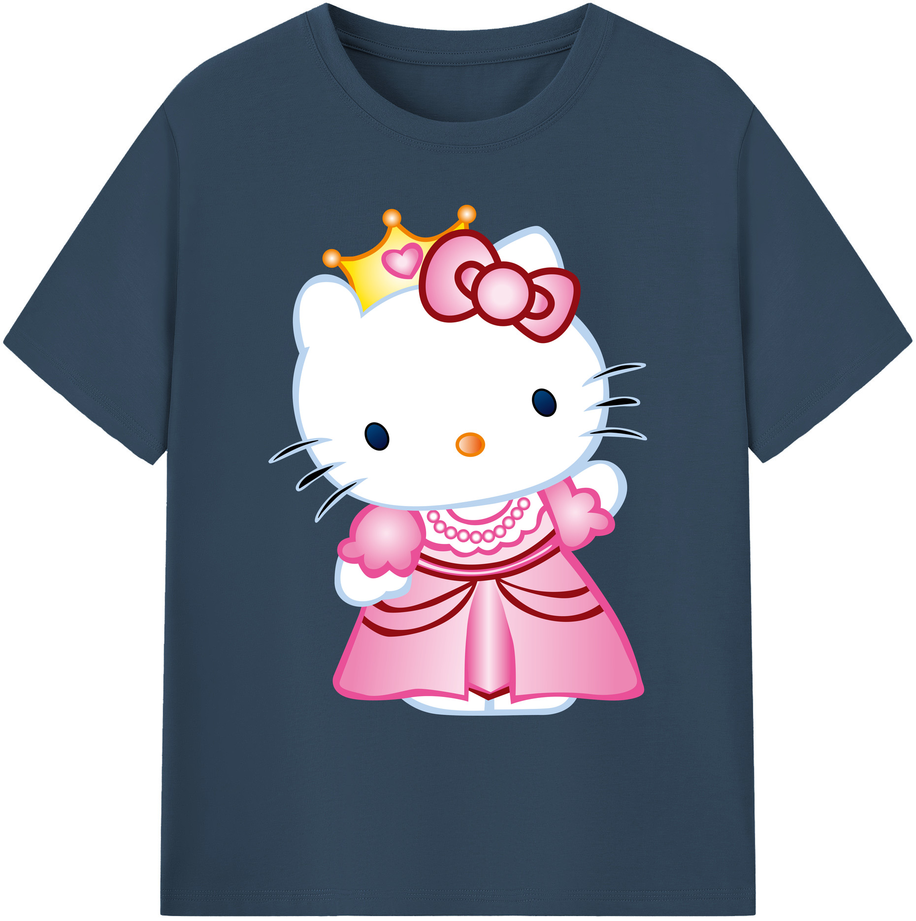 （画像用） Hello Kitty ハローキティ 綿100％ メンズ半袖Tシャツ｜肌触りやわらか＆通気性