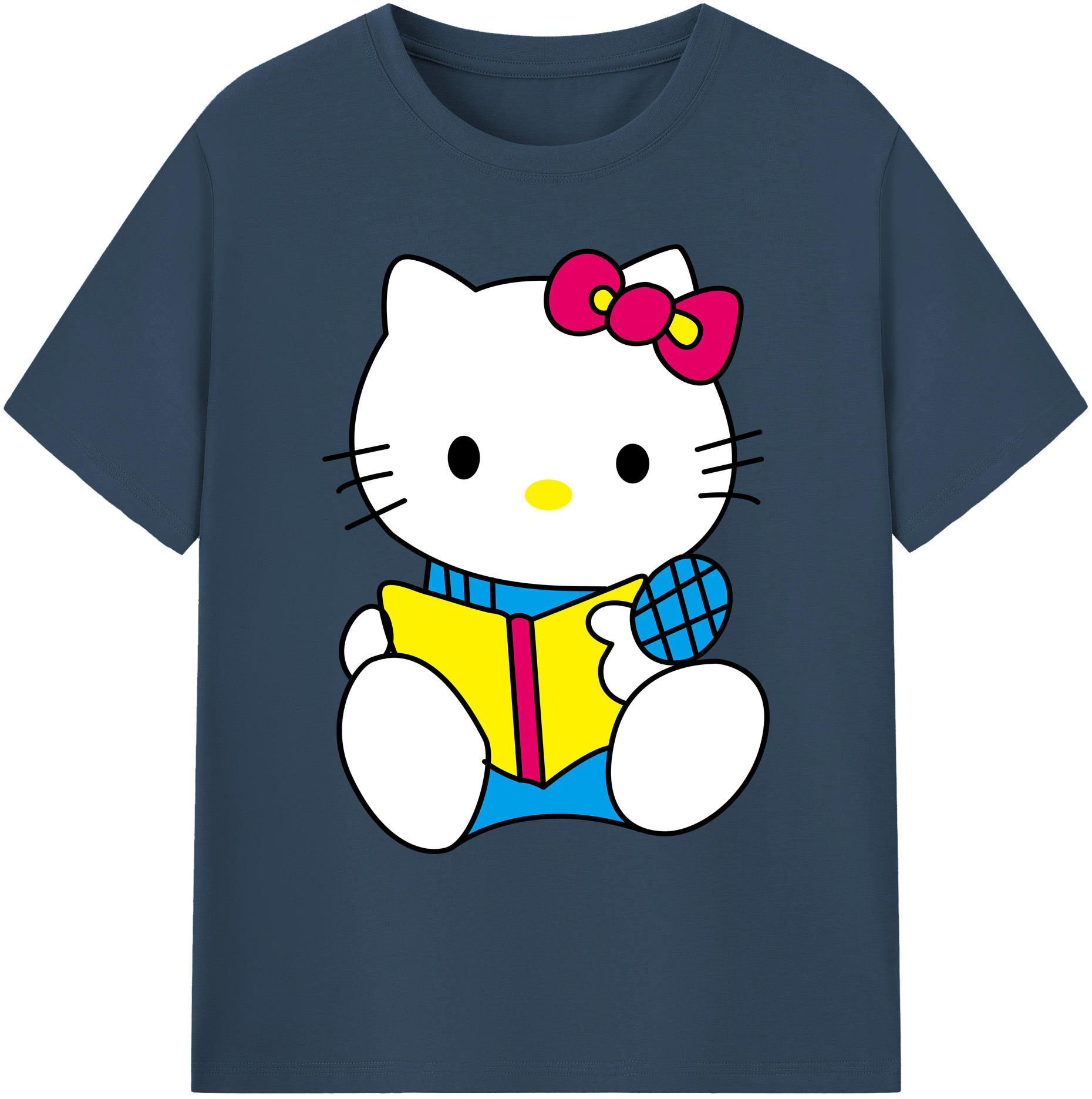（画像用） Hello Kitty ハローキティ 綿100％ メンズ半袖Tシャツ｜肌触りやわらか＆通気性