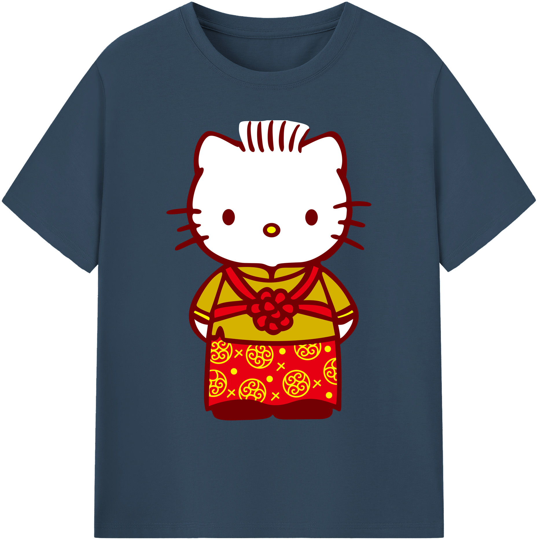 （画像用） Hello Kitty ハローキティ 綿100％ メンズ半袖Tシャツ｜肌触りやわらか＆通気性