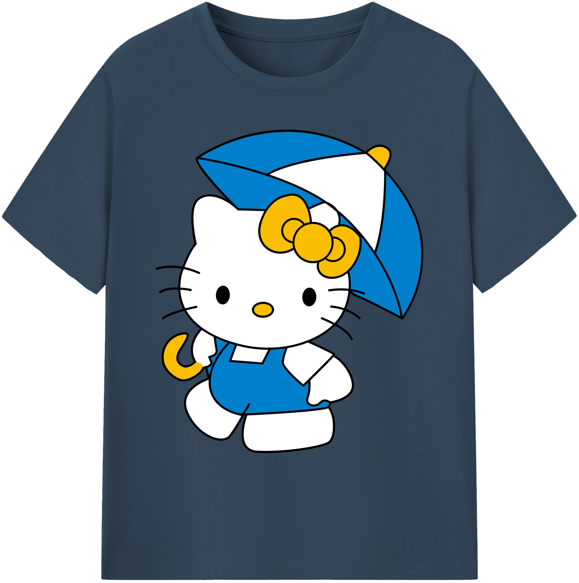 （画像用） Hello Kitty ハローキティ 綿100％ メンズ半袖Tシャツ｜肌触りやわらか＆通気性
