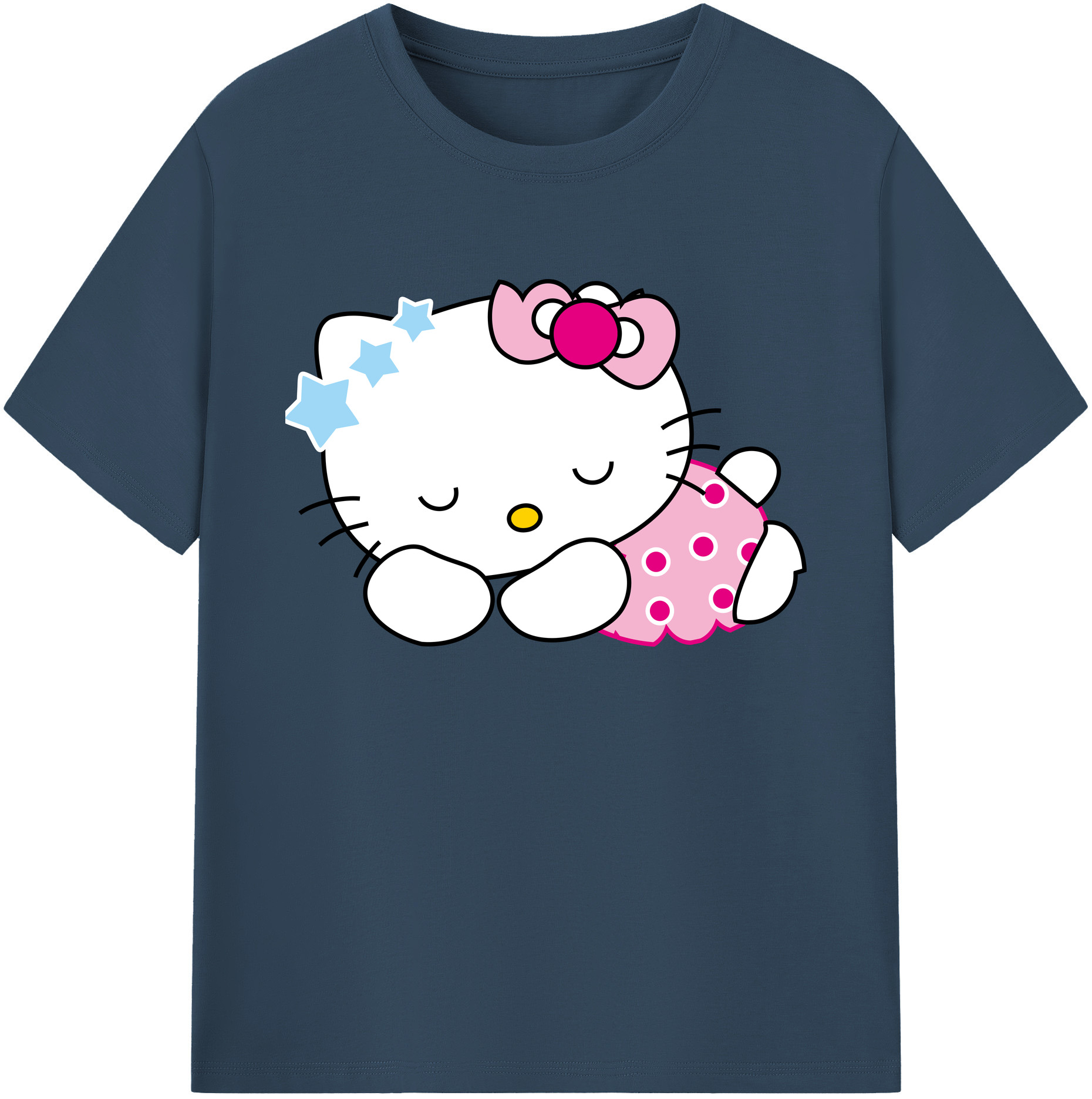 （画像用） Hello Kitty ハローキティ 綿100％ メンズ半袖Tシャツ｜肌触りやわらか＆通気性