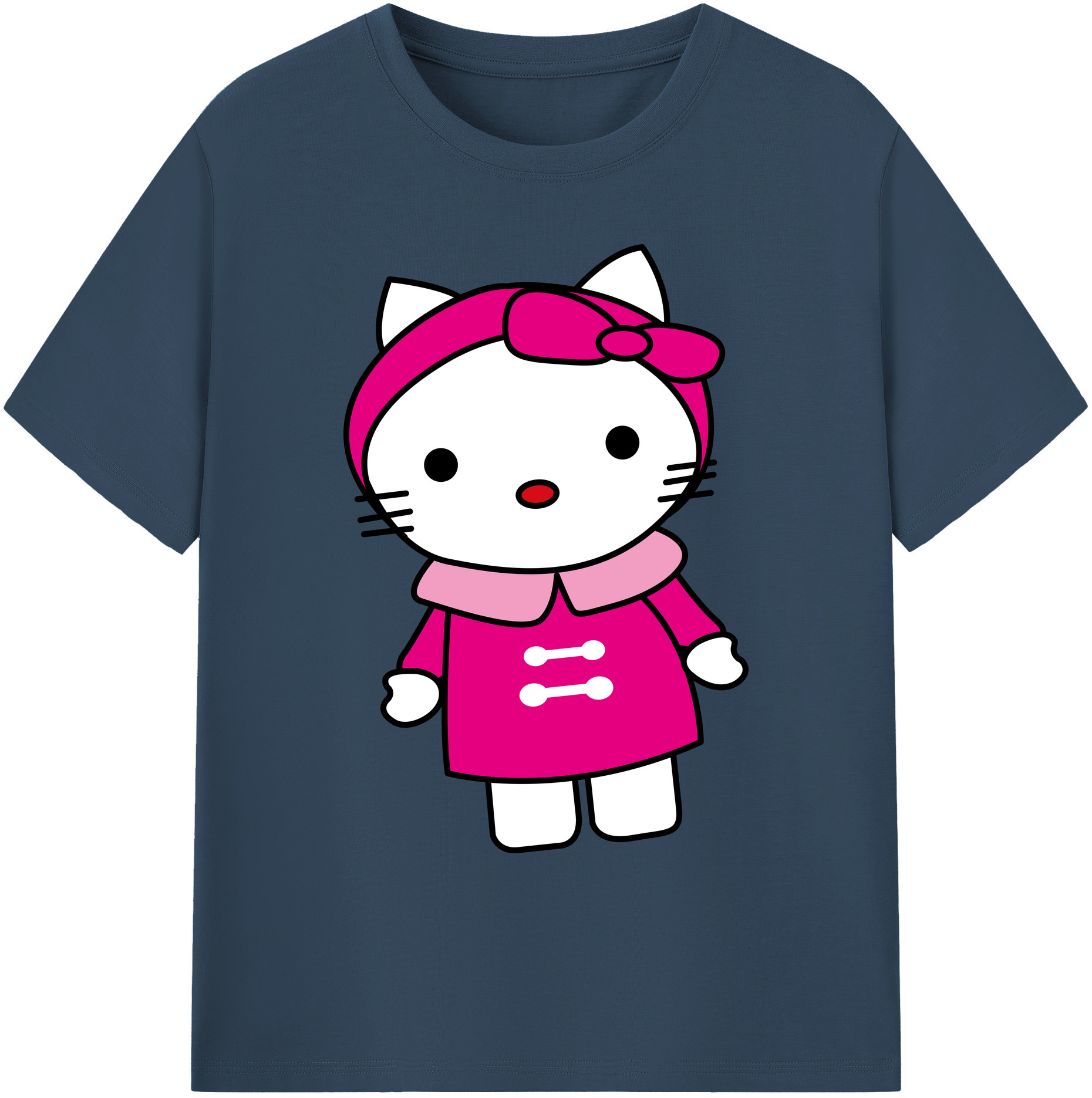 （画像用） Hello Kitty ハローキティ 綿100％ メンズ半袖Tシャツ｜肌触りやわらか＆通気性