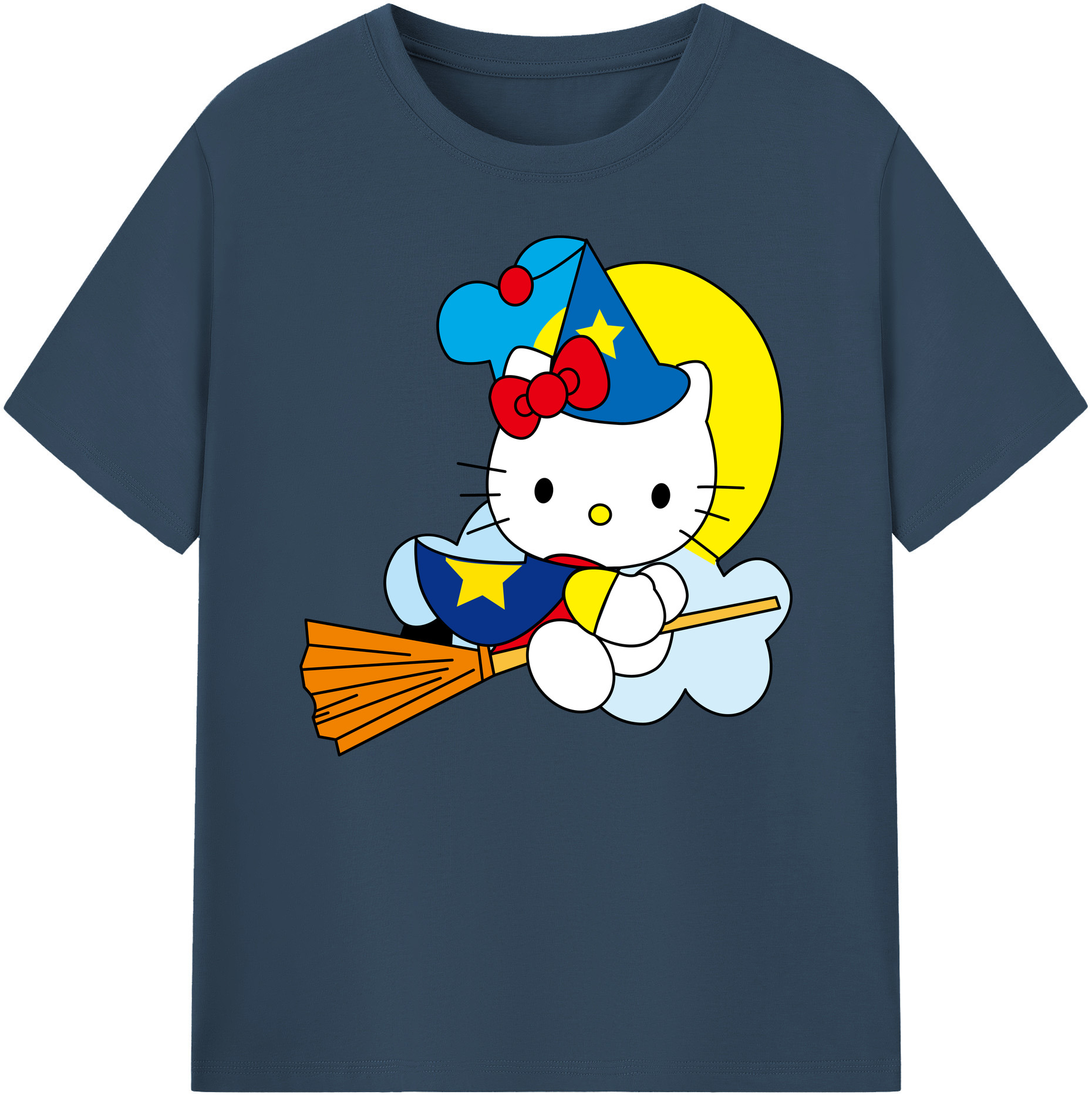 （画像用） Hello Kitty ハローキティ 綿100％ メンズ半袖Tシャツ｜肌触りやわらか＆通気性