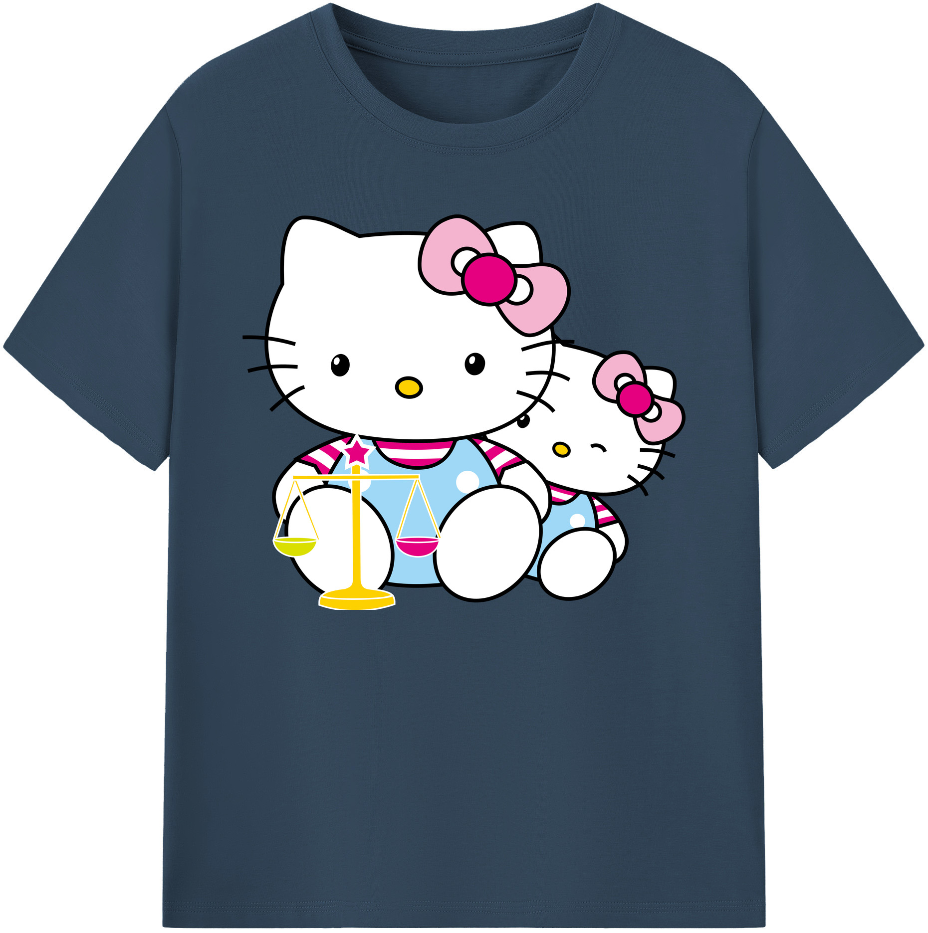 （画像用） Hello Kitty ハローキティ 綿100％ メンズ半袖Tシャツ｜肌触りやわらか＆通気性