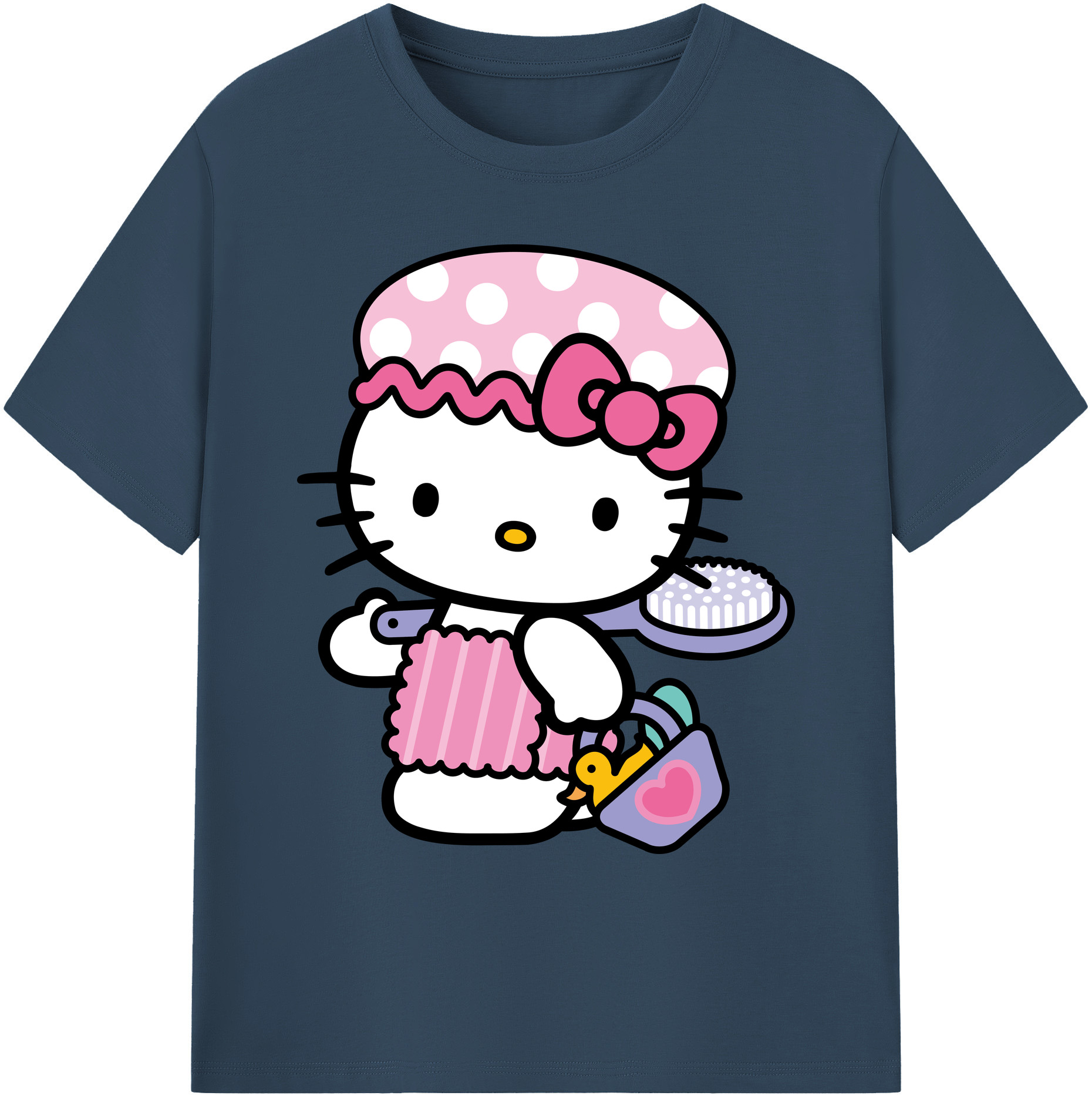 （画像用） Hello Kitty ハローキティ 綿100％ メンズ半袖Tシャツ｜肌触りやわらか＆通気性