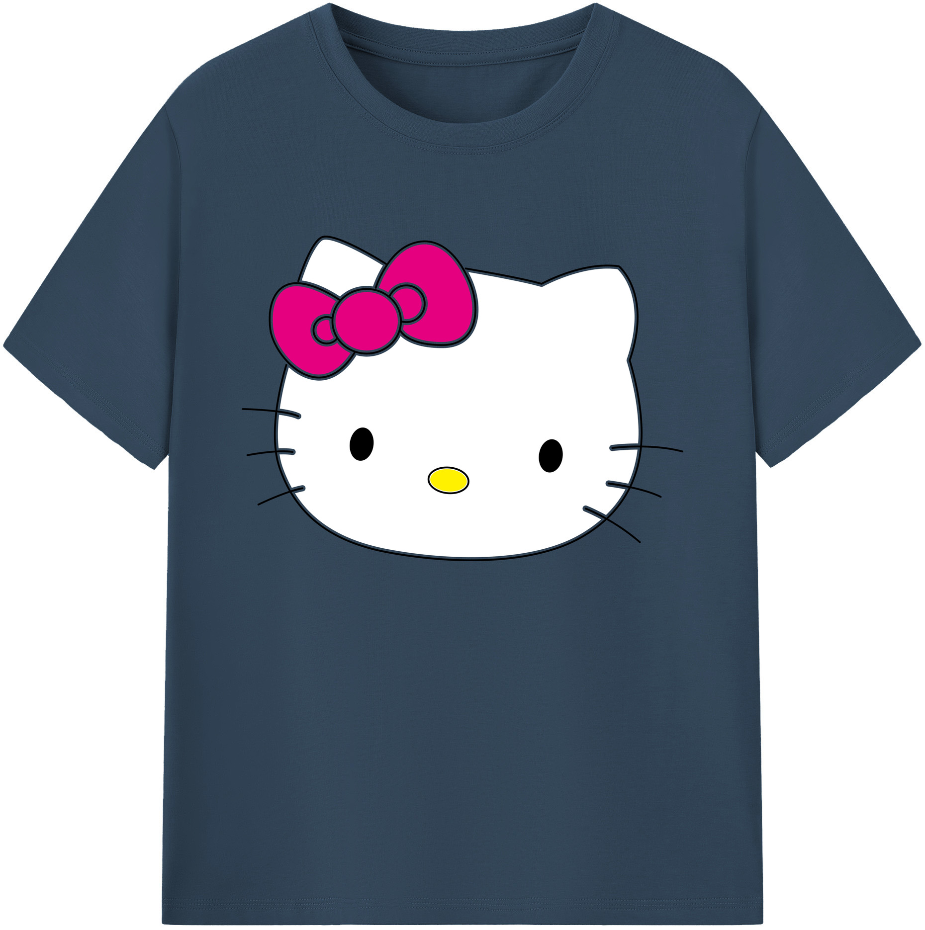 （画像用） Hello Kitty ハローキティ 綿100％ メンズ半袖Tシャツ｜肌触りやわらか＆通気性